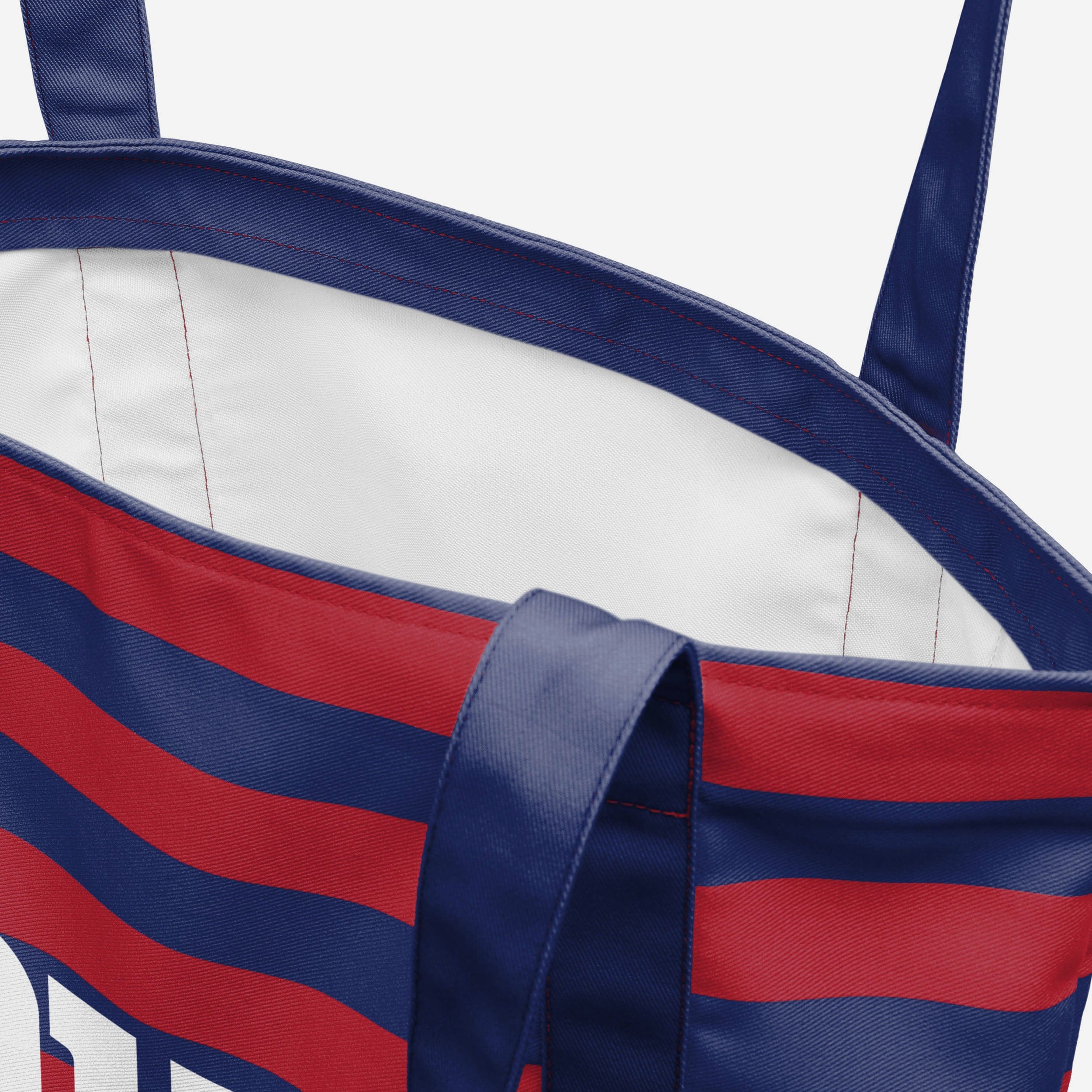 New York Giants Team Stripe Canvas Tote Bag 4 New York Giants Team Stripe Canvas Tote Bag