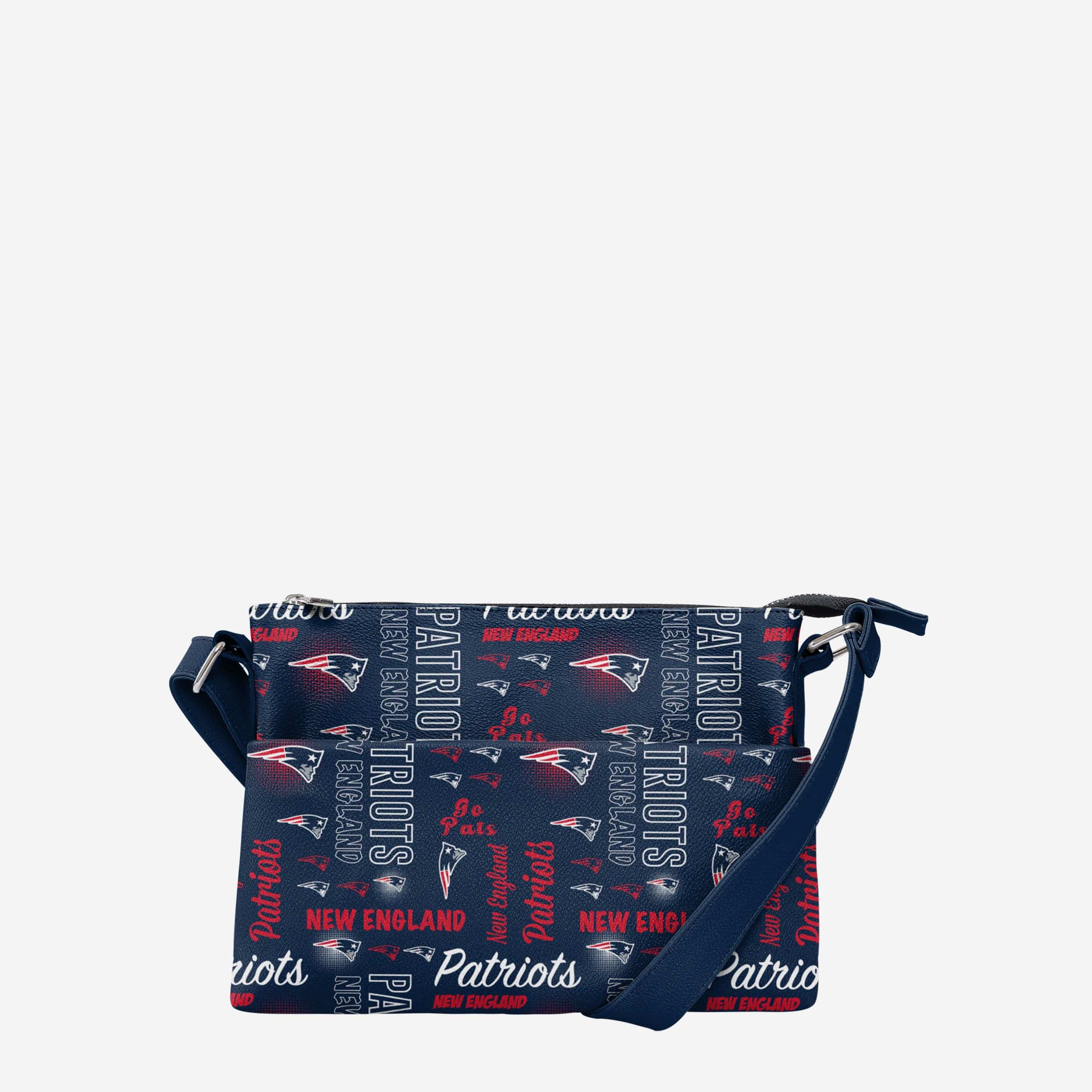 New England Patriots Spirited Style Printed Collection Foldover Tote Bag 1 New England Patriots Spirited Style Printed Collection Foldover Tote Bag