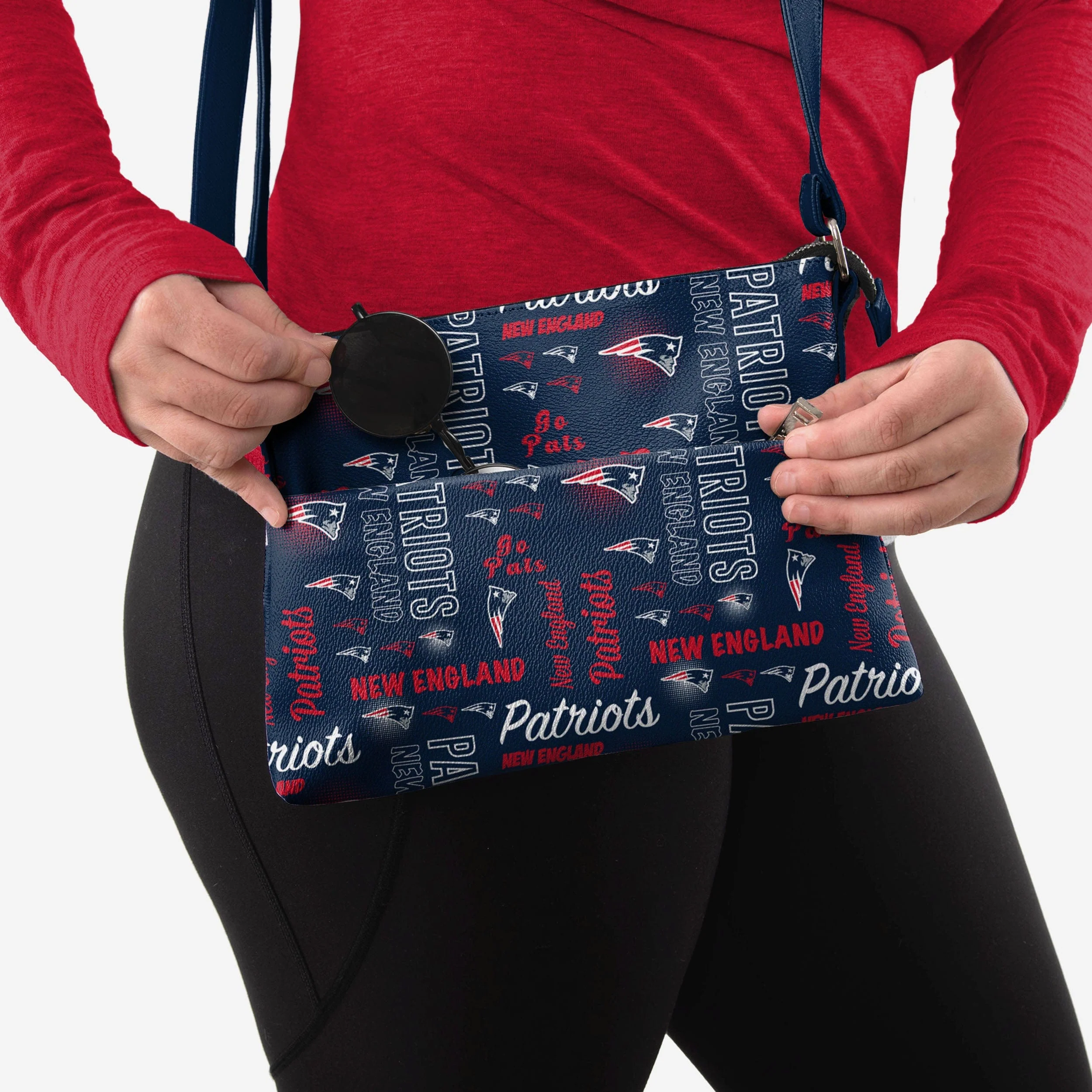 New England Patriots Spirited Style Printed Collection Foldover Tote Bag 3 New England Patriots Spirited Style Printed Collection Foldover Tote Bag