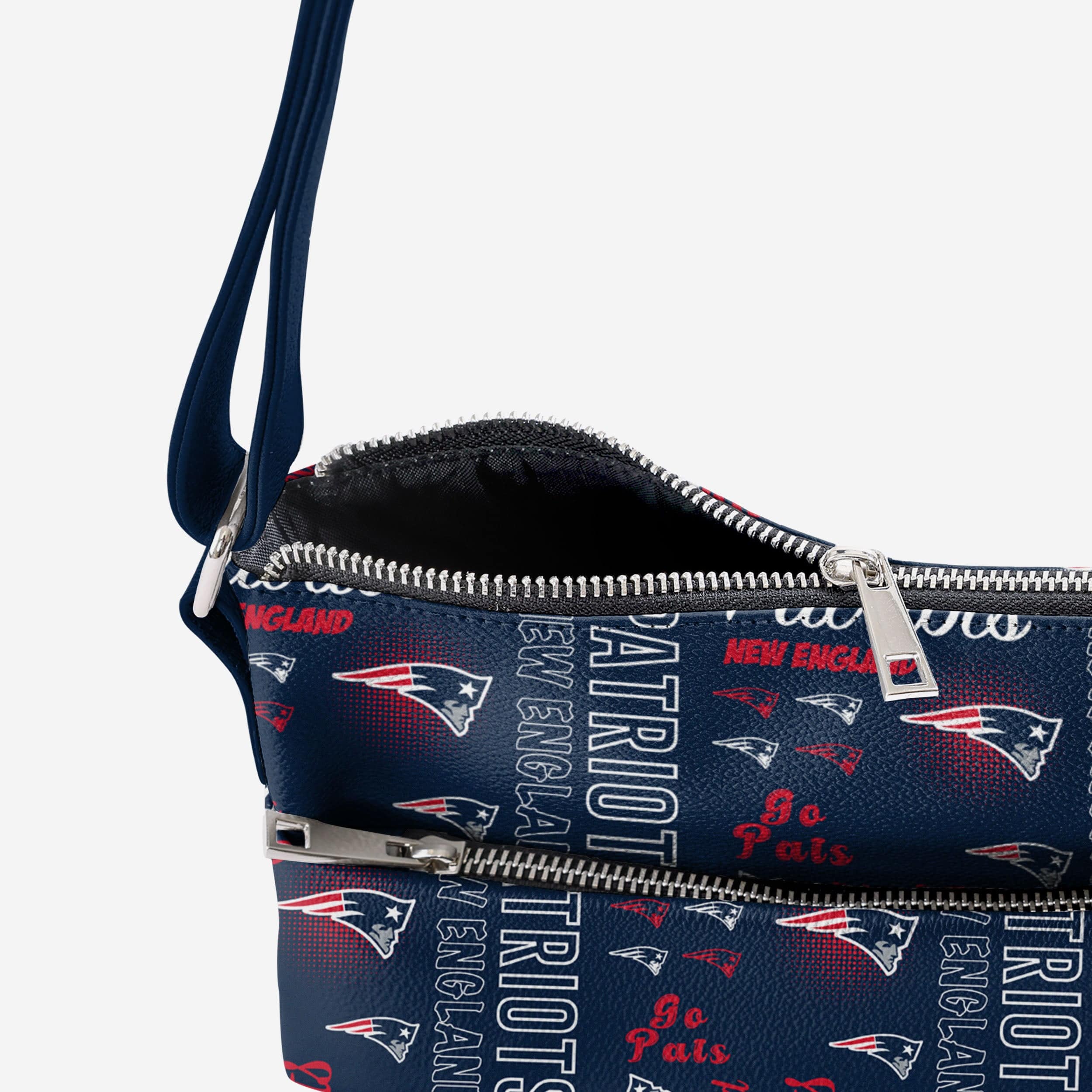 New England Patriots Spirited Style Printed Collection Foldover Tote Bag 4 New England Patriots Spirited Style Printed Collection Foldover Tote Bag