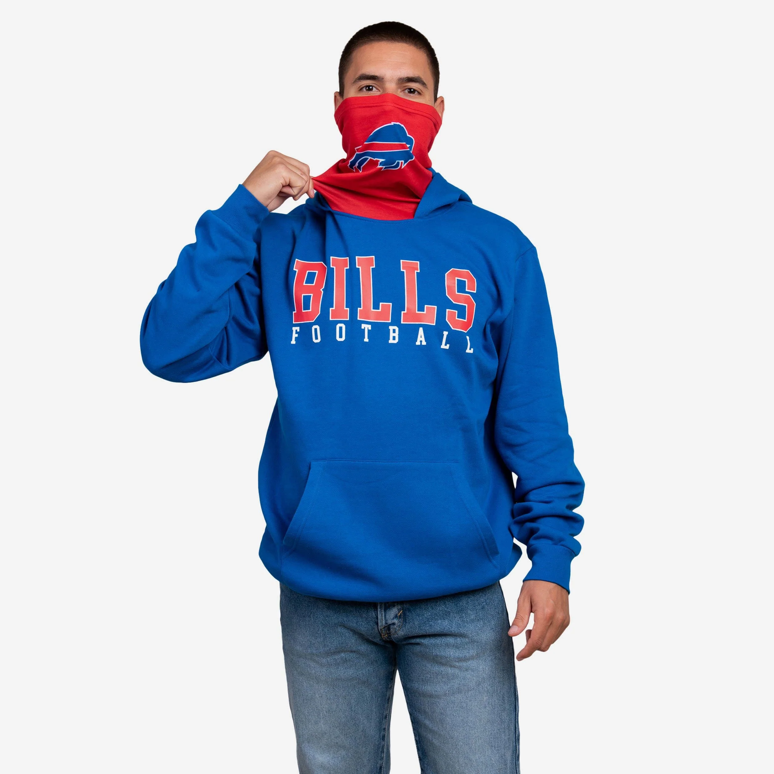 Buffalo Bills Solid Gaiter Hoodie 2 Buffalo Bills Solid Gaiter Hoodie