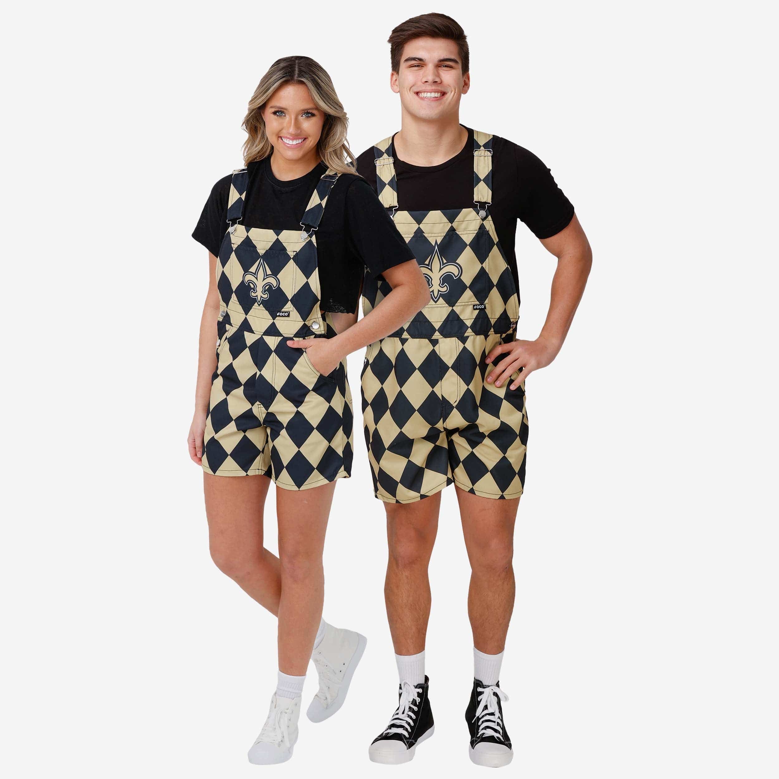 New Orleans Saints Womens Thematic Bib Shortalls 3 New Orleans Saints Womens Thematic Bib Shortalls