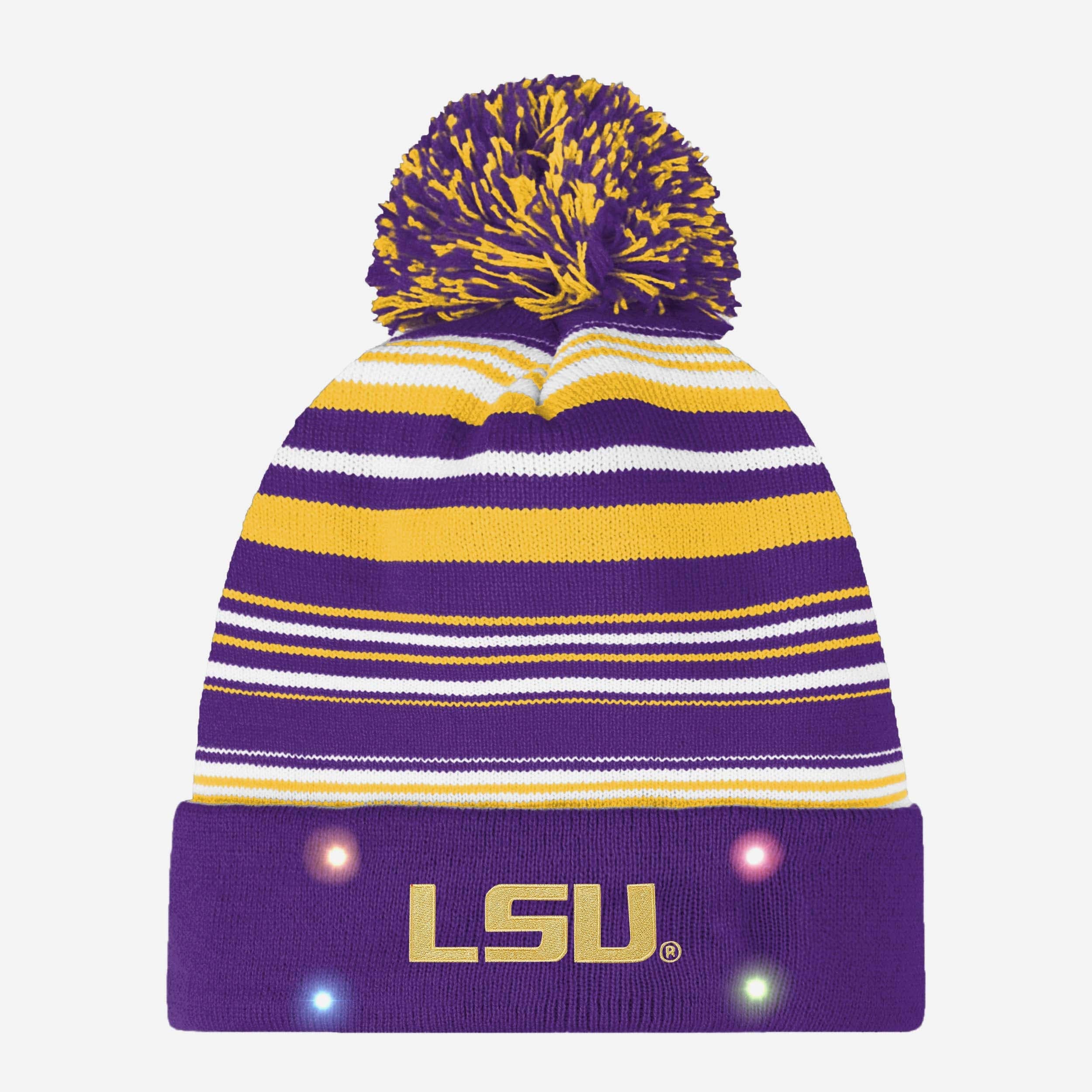 LSU Tigers Horizontal Stripe Light Up Beanie 2 LSU Tigers Horizontal Stripe Light Up Beanie