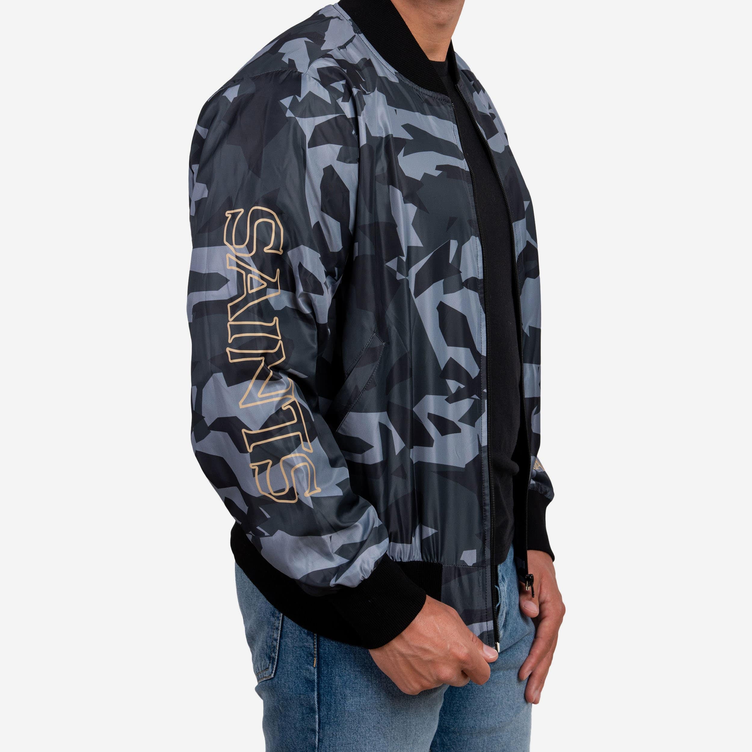 New Orleans Saints Camo Bomber Jacket 2 New Orleans Saints Camo Bomber Jacket