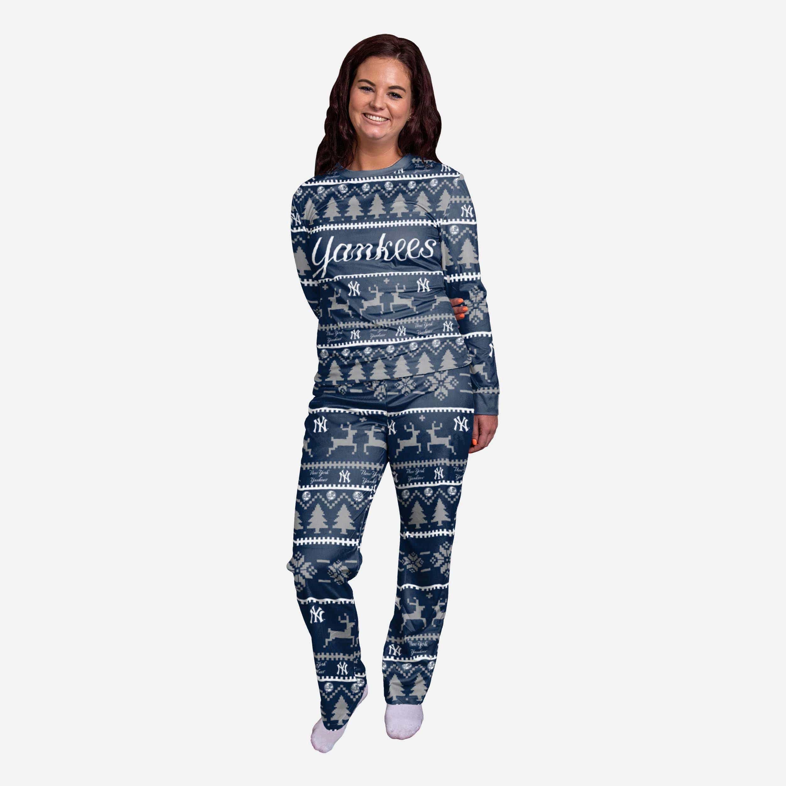 New York Yankees Womens Family Holiday Pajamas 1 New York Yankees Womens Family Holiday Pajamas