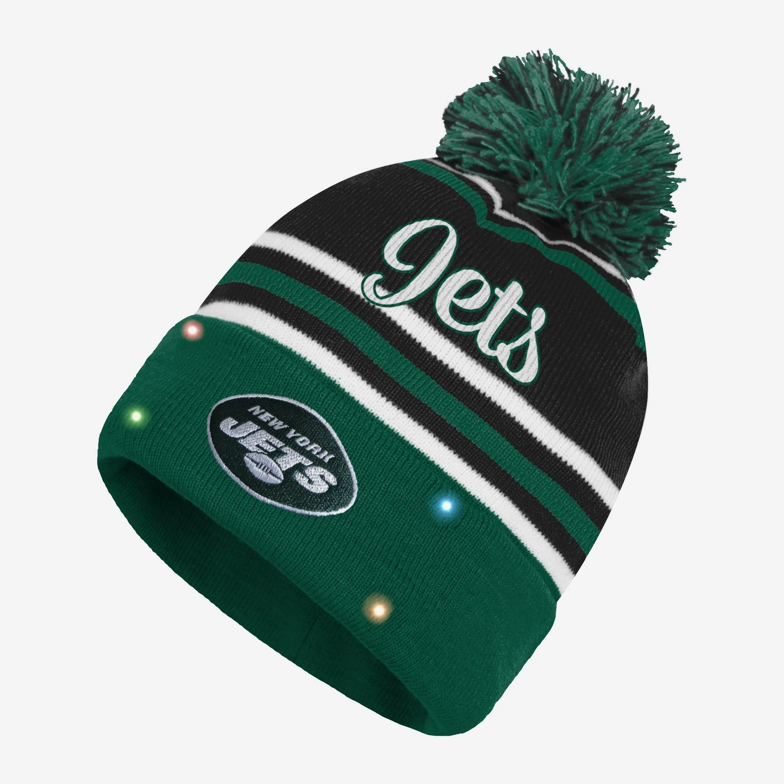 New York Jets Womens Wordmark Script Light Up Beanie