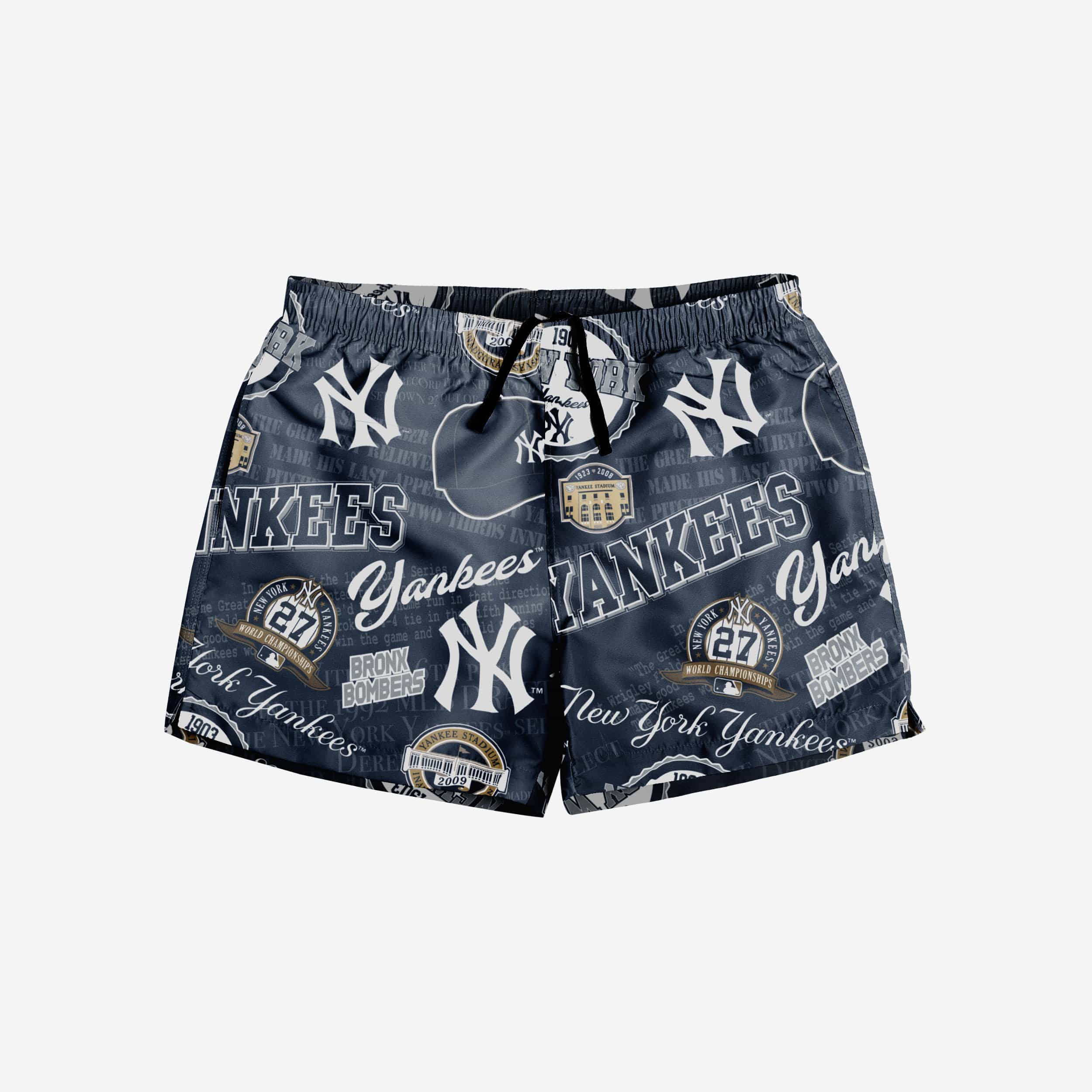 New York Yankees Logo Rush Swimming Trunks 3 New York Yankees Logo Rush Swimming Trunks