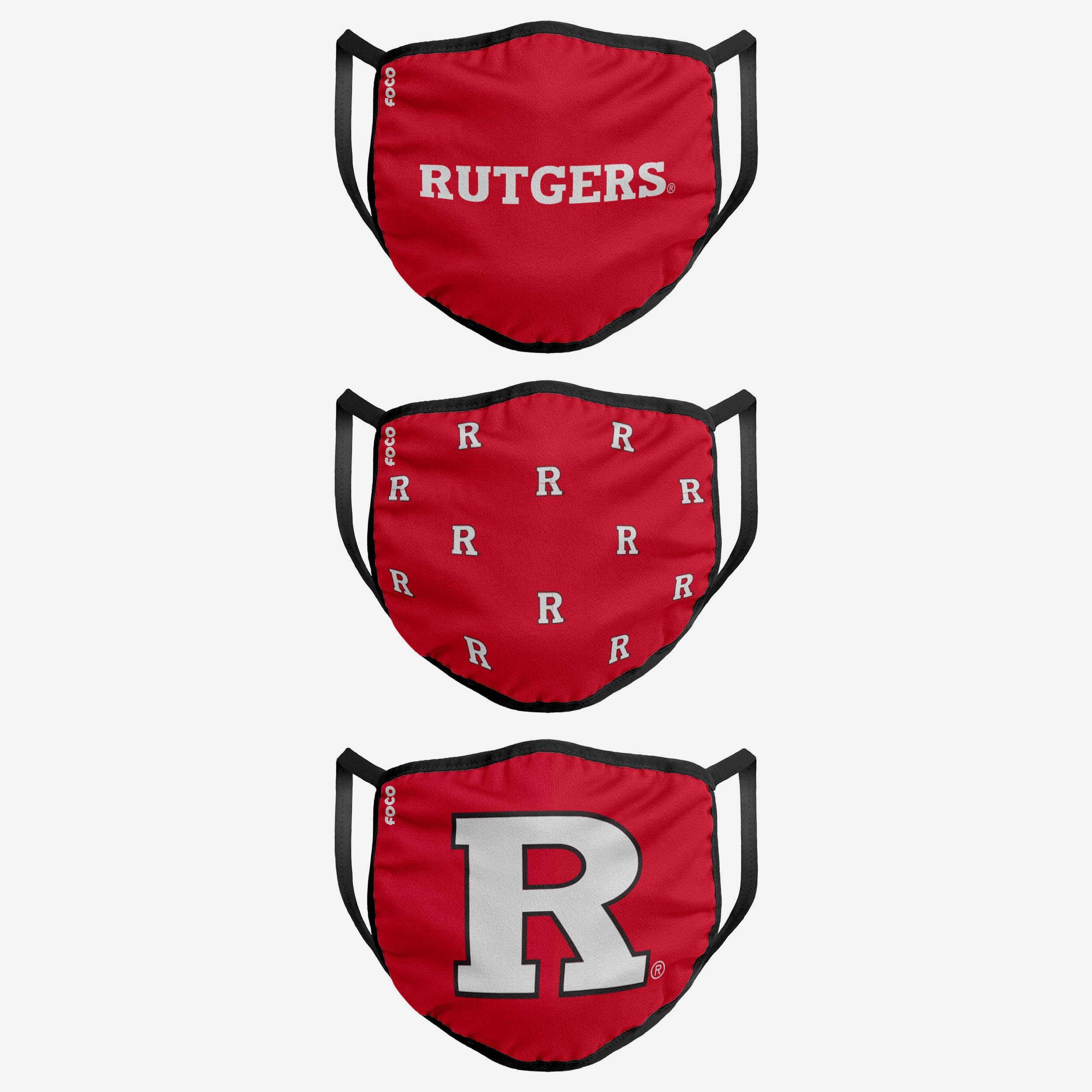 Rutgers Scarlet Knights 3 Pack Face Cover 2 Rutgers Scarlet Knights 3 Pack Face Cover