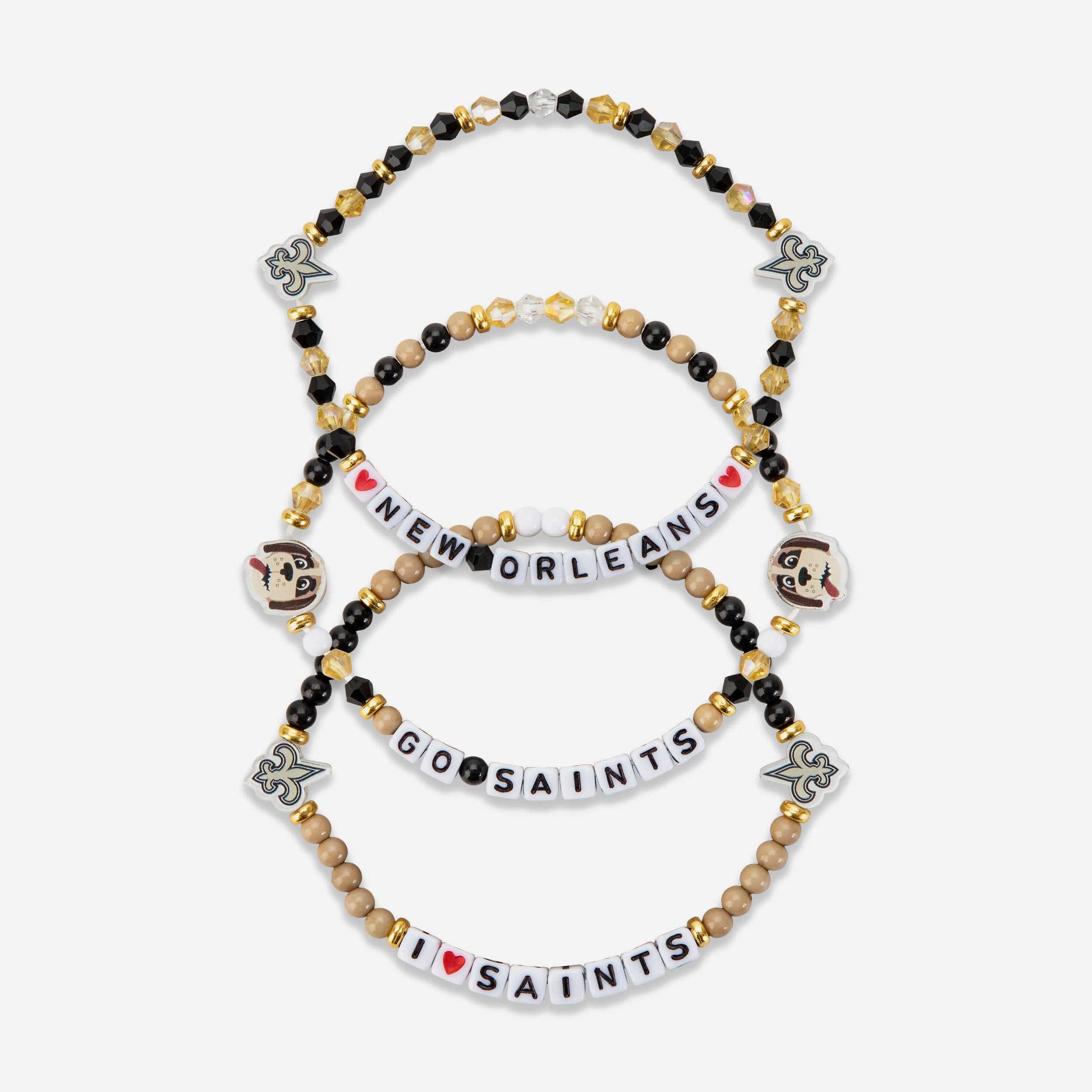 New Orleans Saints 3 Pack Friendship Bracelet 1 New Orleans Saints 3 Pack Friendship Bracelet