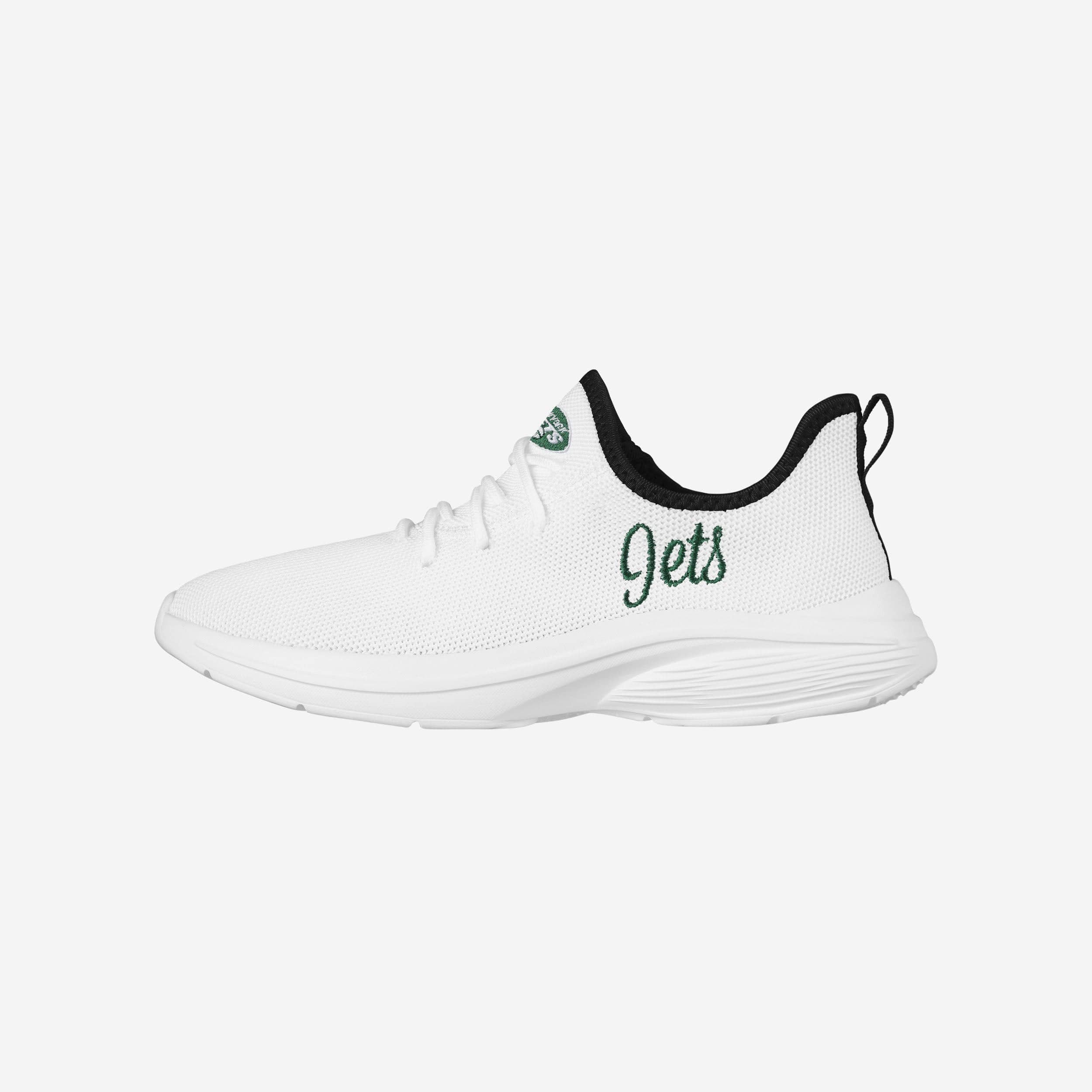 New York Jets Womens Midsole White Sneakers