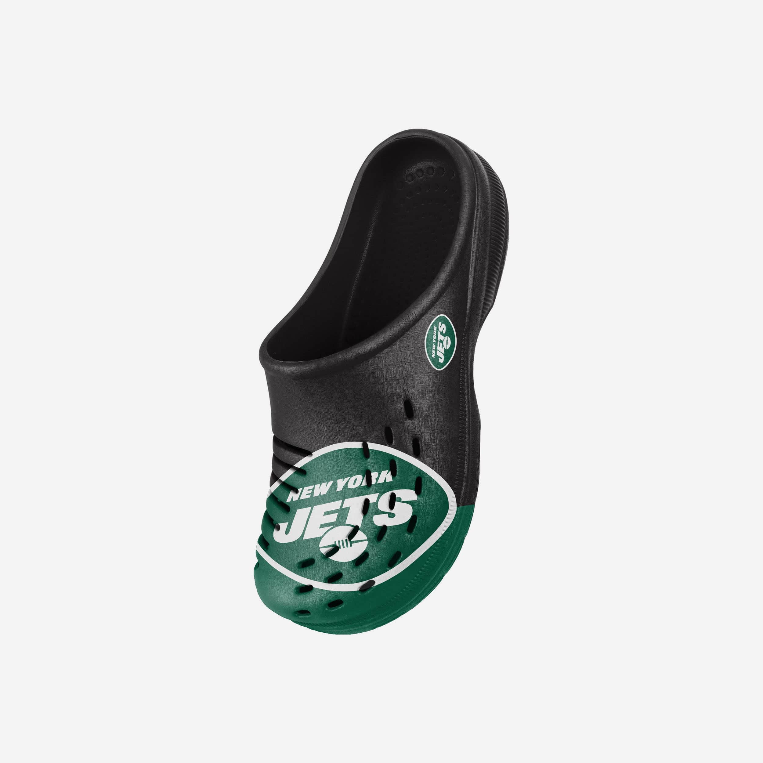 New York Jets Youth Colorblock Big Logo Clog 2 New York Jets Youth Colorblock Big Logo Clog