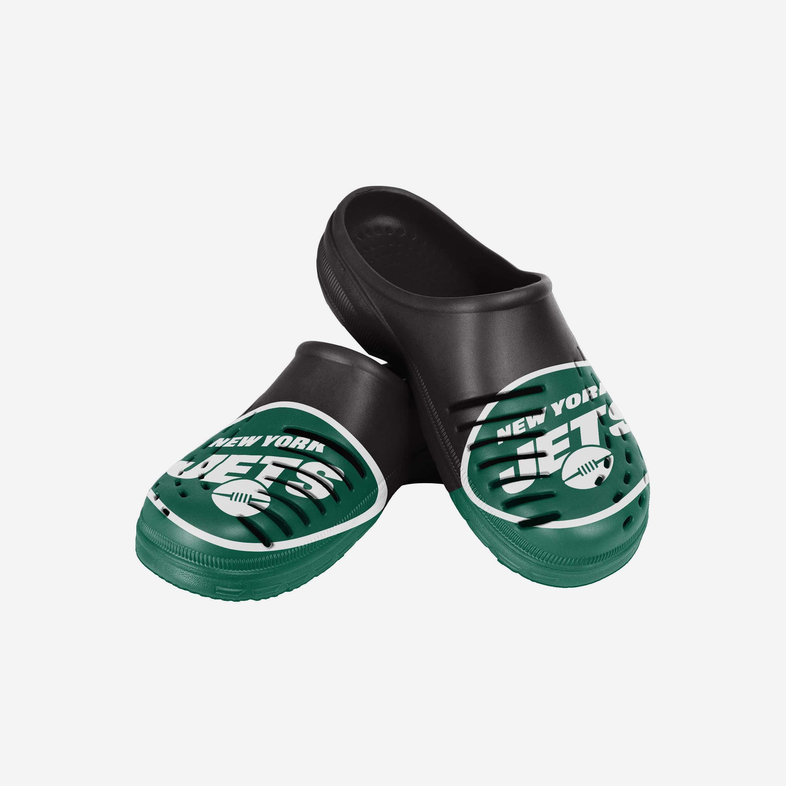 New York Jets Youth Colorblock Big Logo Clog 3 New York Jets Youth Colorblock Big Logo Clog