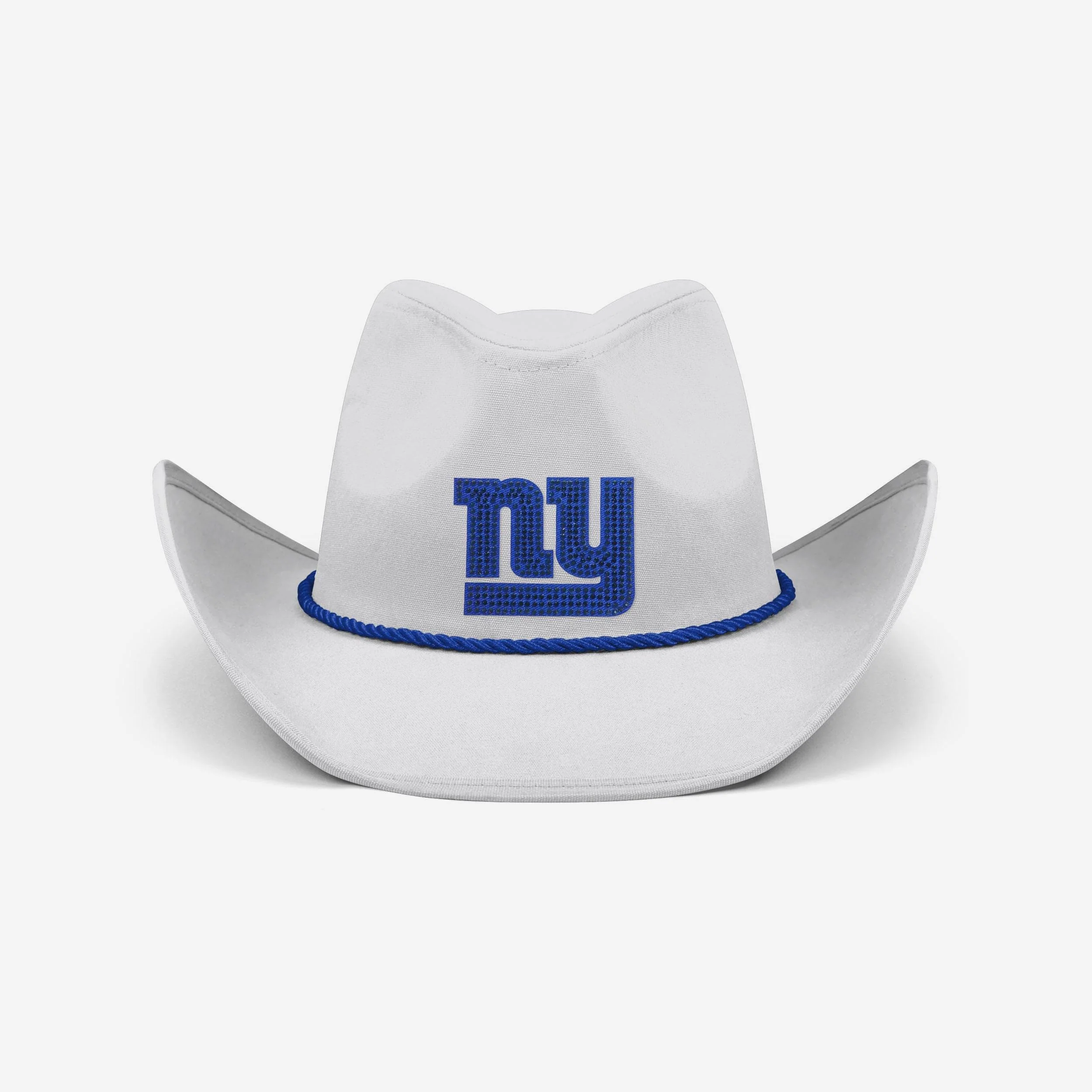 New York Giants White Rhinestone Logo Cowboy Hat 3 New York Giants White Rhinestone Logo Cowboy Hat