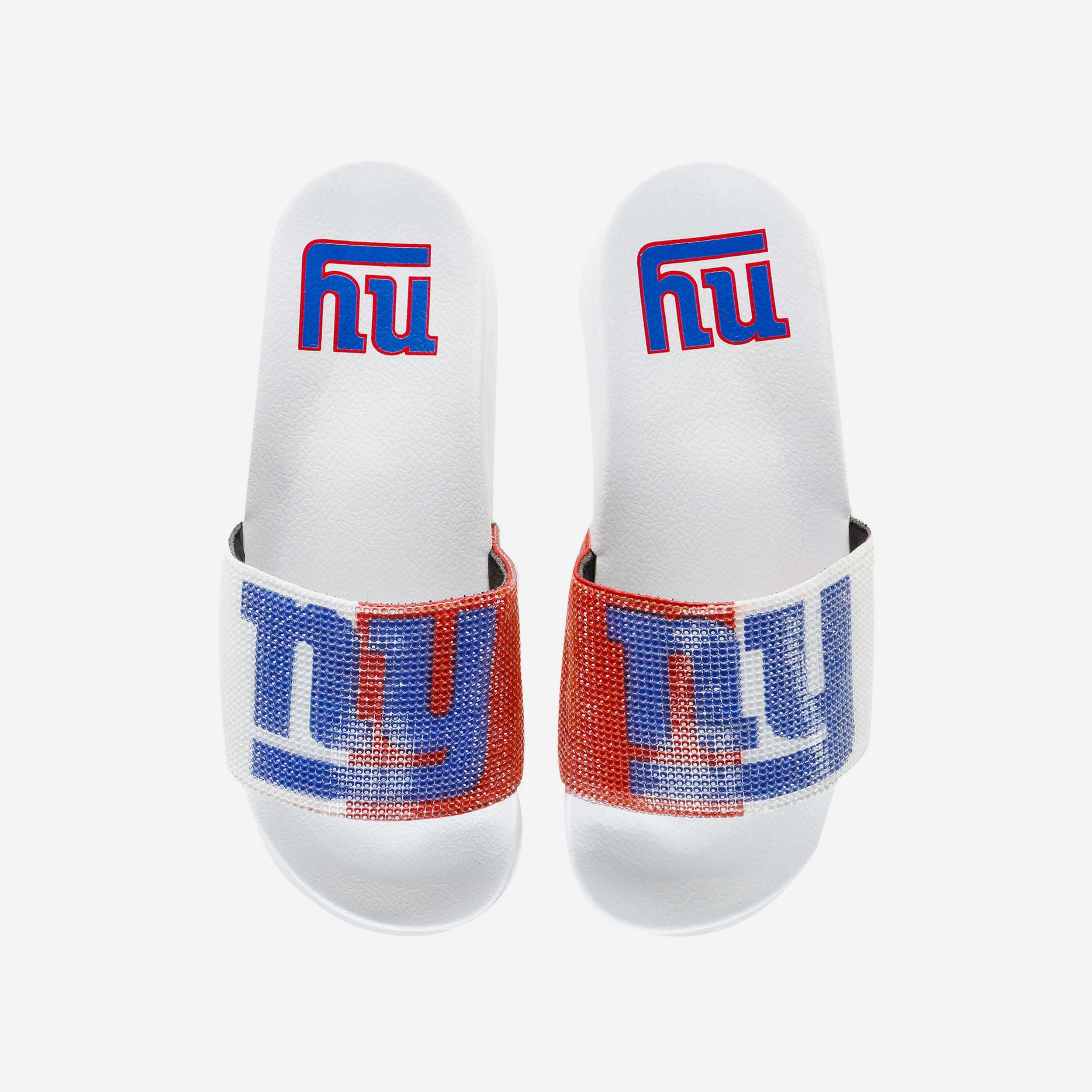 New York Giants Womens Big Logo Shimmer Slide 1 New York Giants Womens Big Logo Shimmer Slide