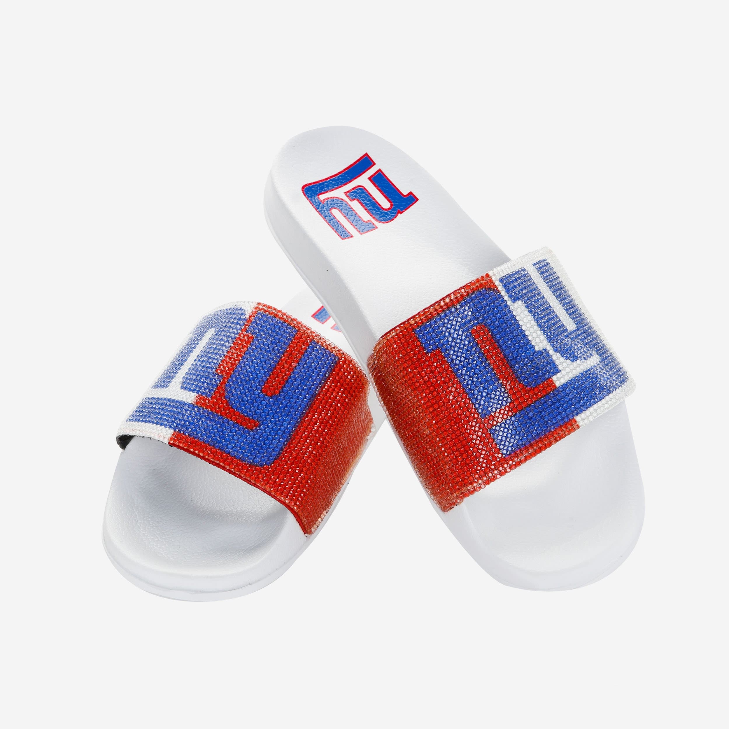 New York Giants Womens Big Logo Shimmer Slide 3 New York Giants Womens Big Logo Shimmer Slide