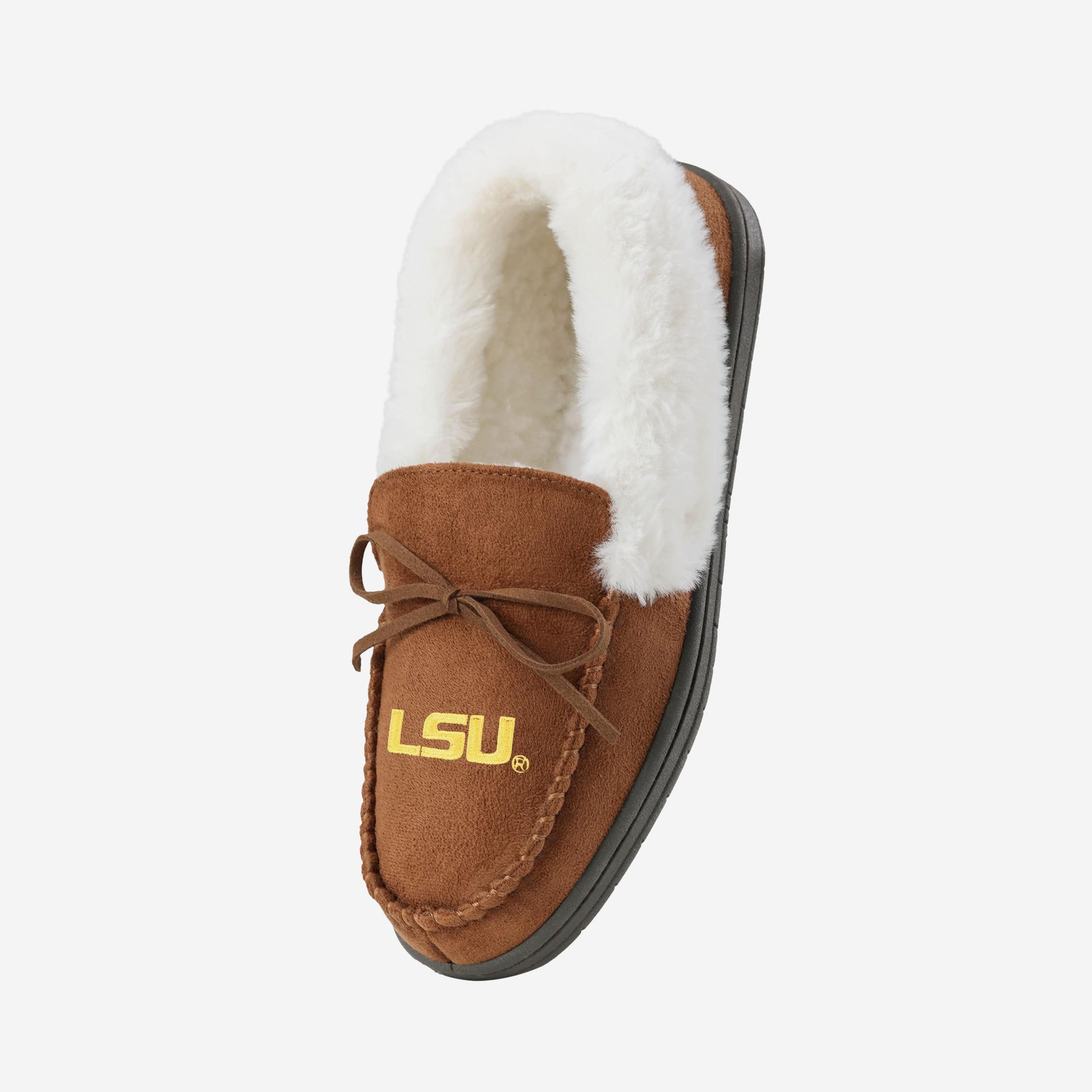 LSU Tigers Womens Tan Moccasin Slipper 2 LSU Tigers Womens Tan Moccasin Slipper