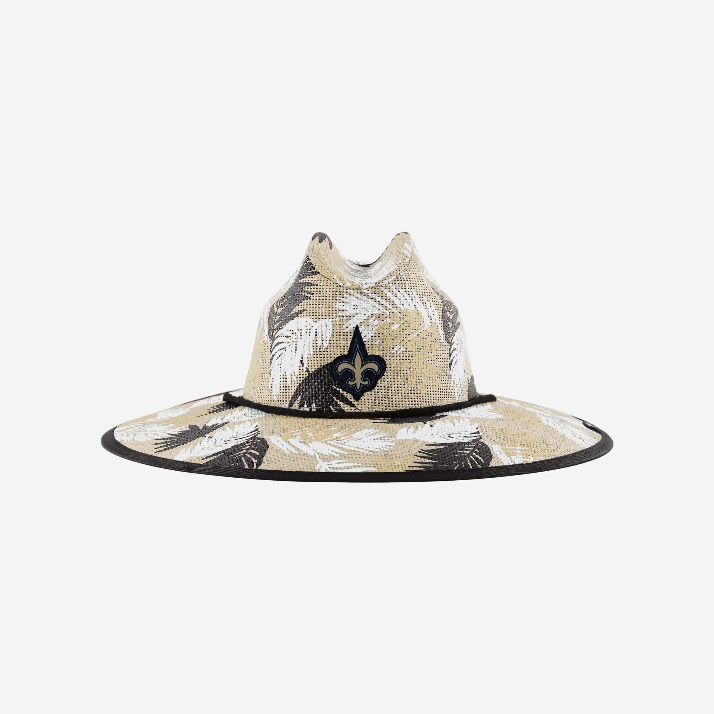 New Orleans Saints Floral Printed Straw Hat