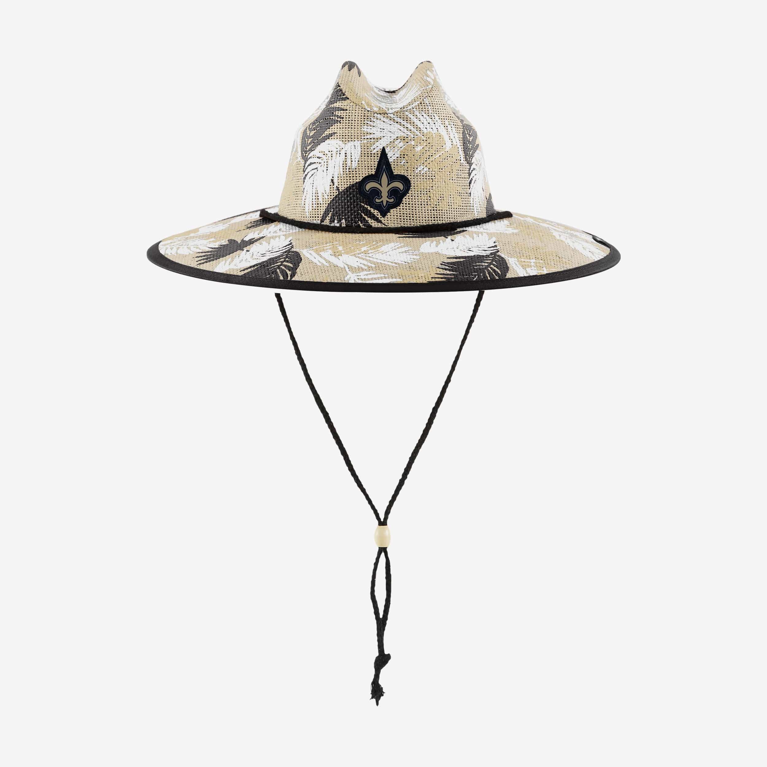 New Orleans Saints Floral Printed Straw Hat 3 New Orleans Saints Floral Printed Straw Hat