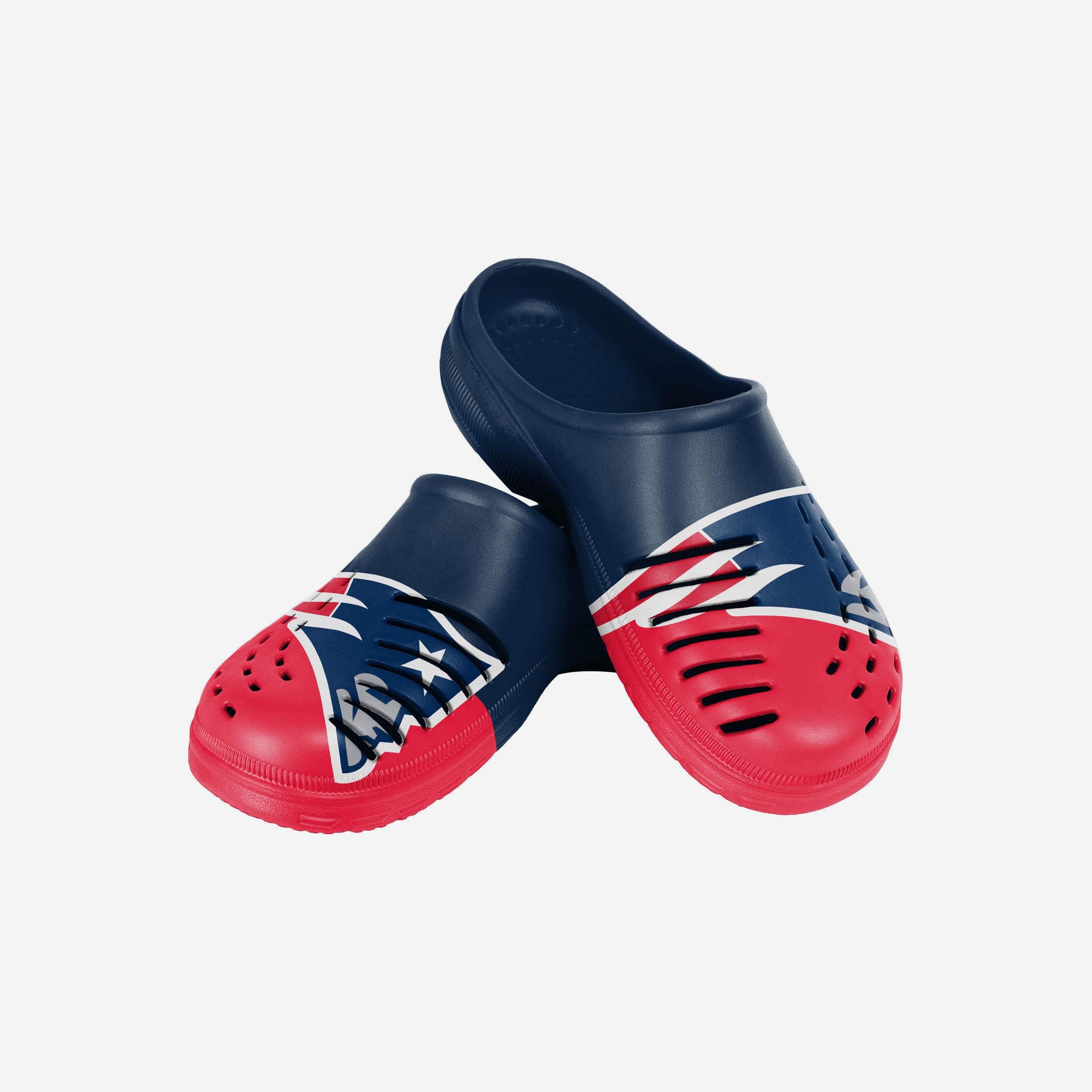 New England Patriots Youth Colorblock Big Logo Clog 3 New England Patriots Youth Colorblock Big Logo Clog