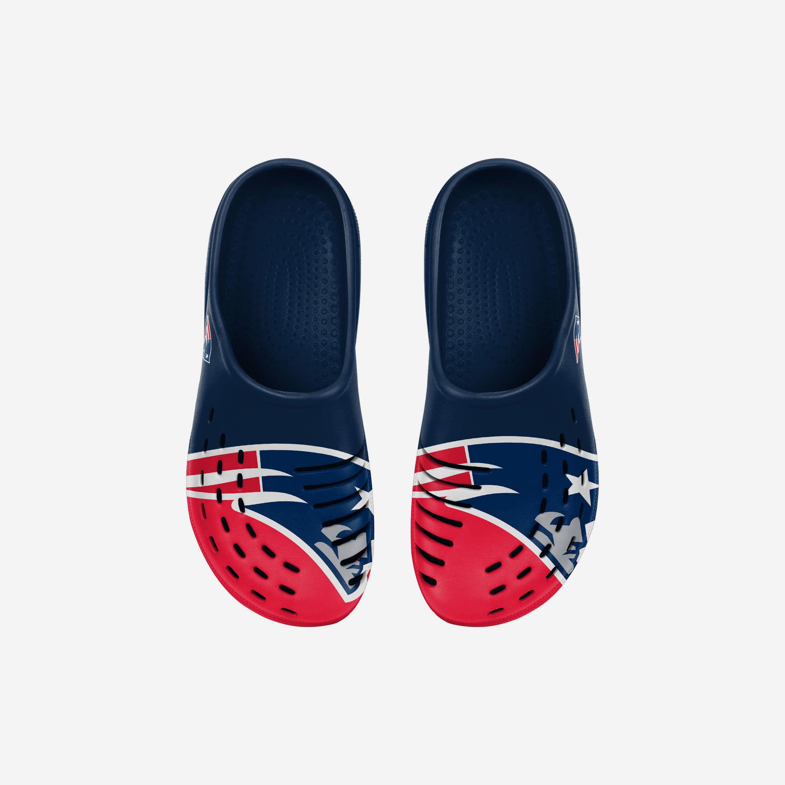 New England Patriots Youth Colorblock Big Logo Clog 4 New England Patriots Youth Colorblock Big Logo Clog