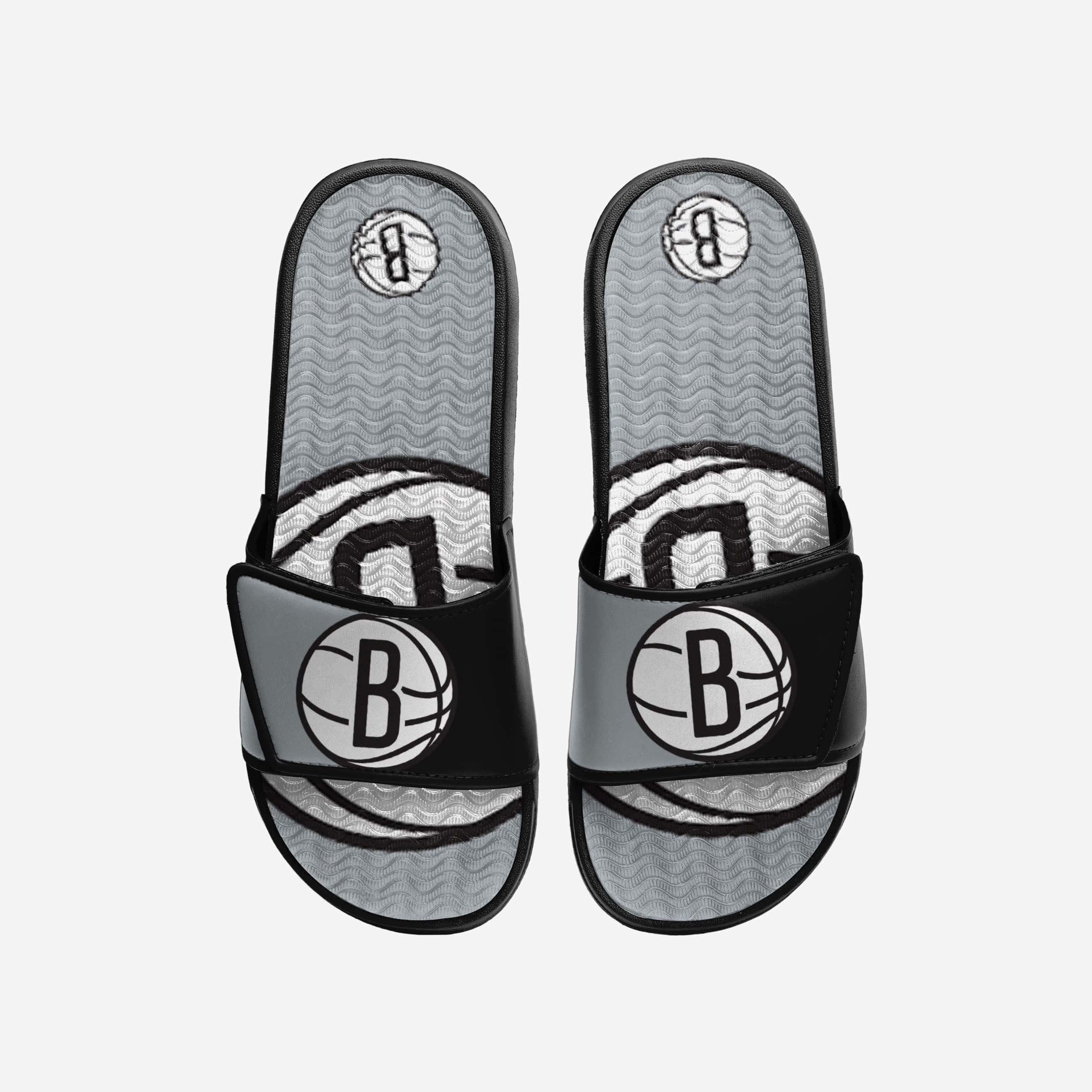 Brooklyn Nets Colorblock Big Logo Gel Slide