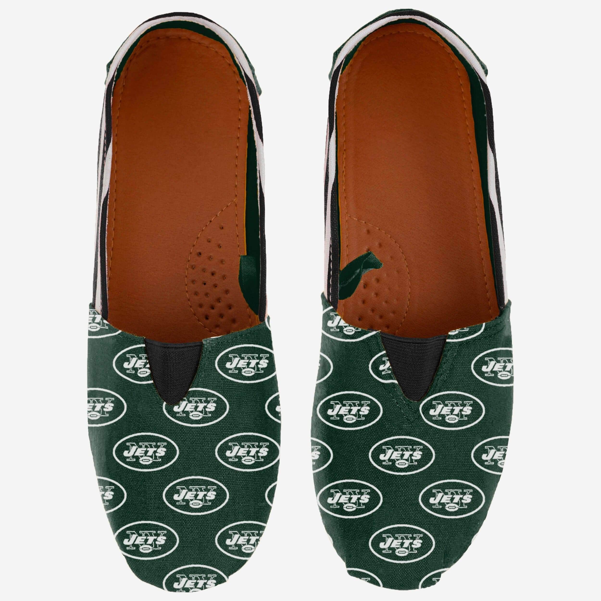 New York Jets Womens Stripe Canvas Shoe 2 New York Jets Womens Stripe Canvas Shoe