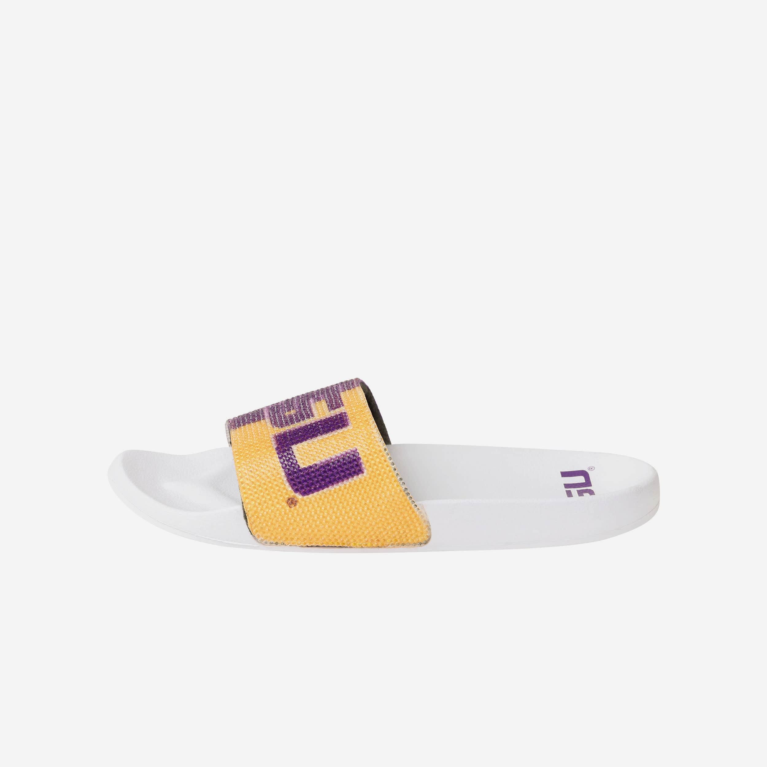 LSU Tigers Womens Big Logo Shimmer Slide 4 LSU Tigers Womens Big Logo Shimmer Slide