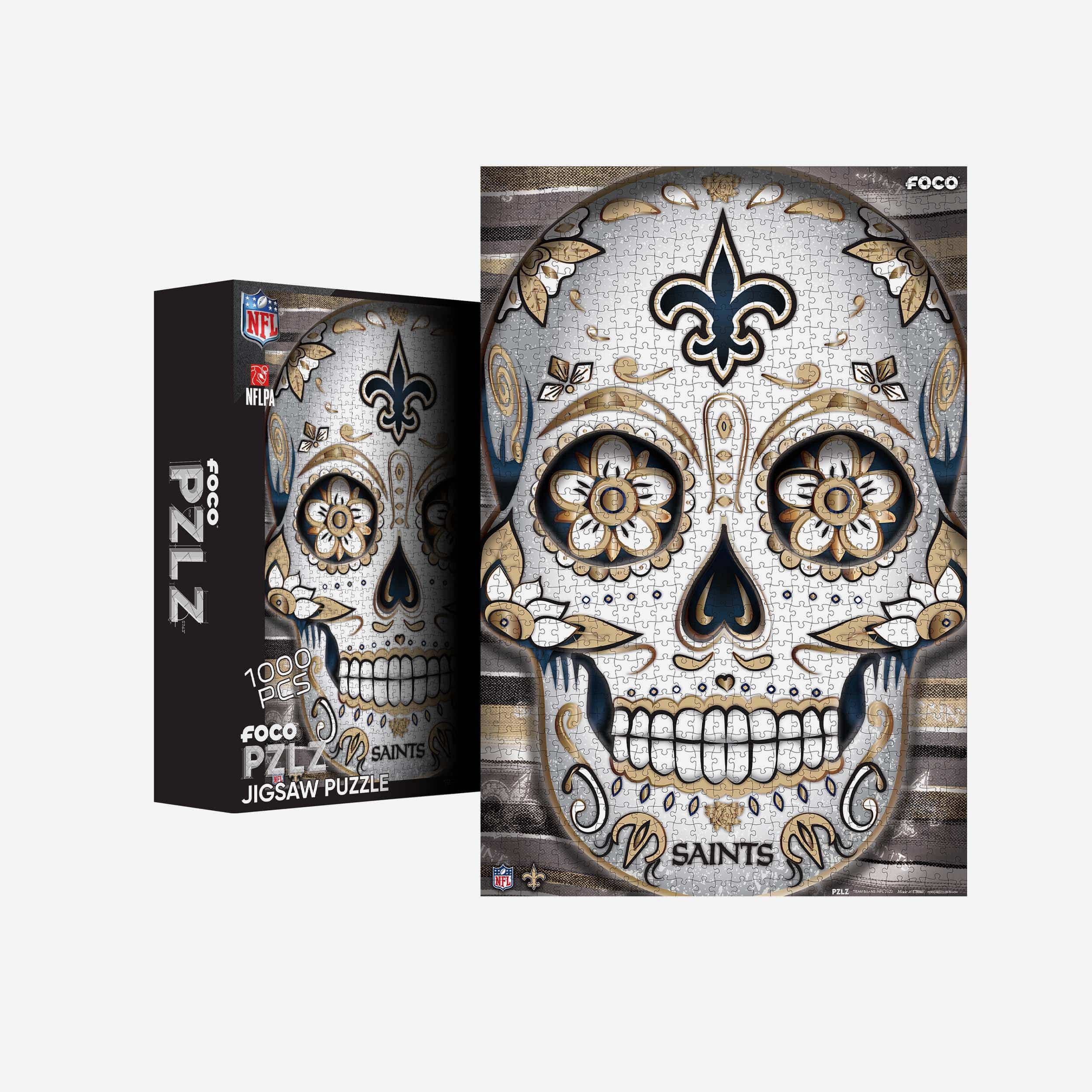 New Orleans Saints Sugar Skull 1000 Piece Jigsaw Puzzle PZLZ
