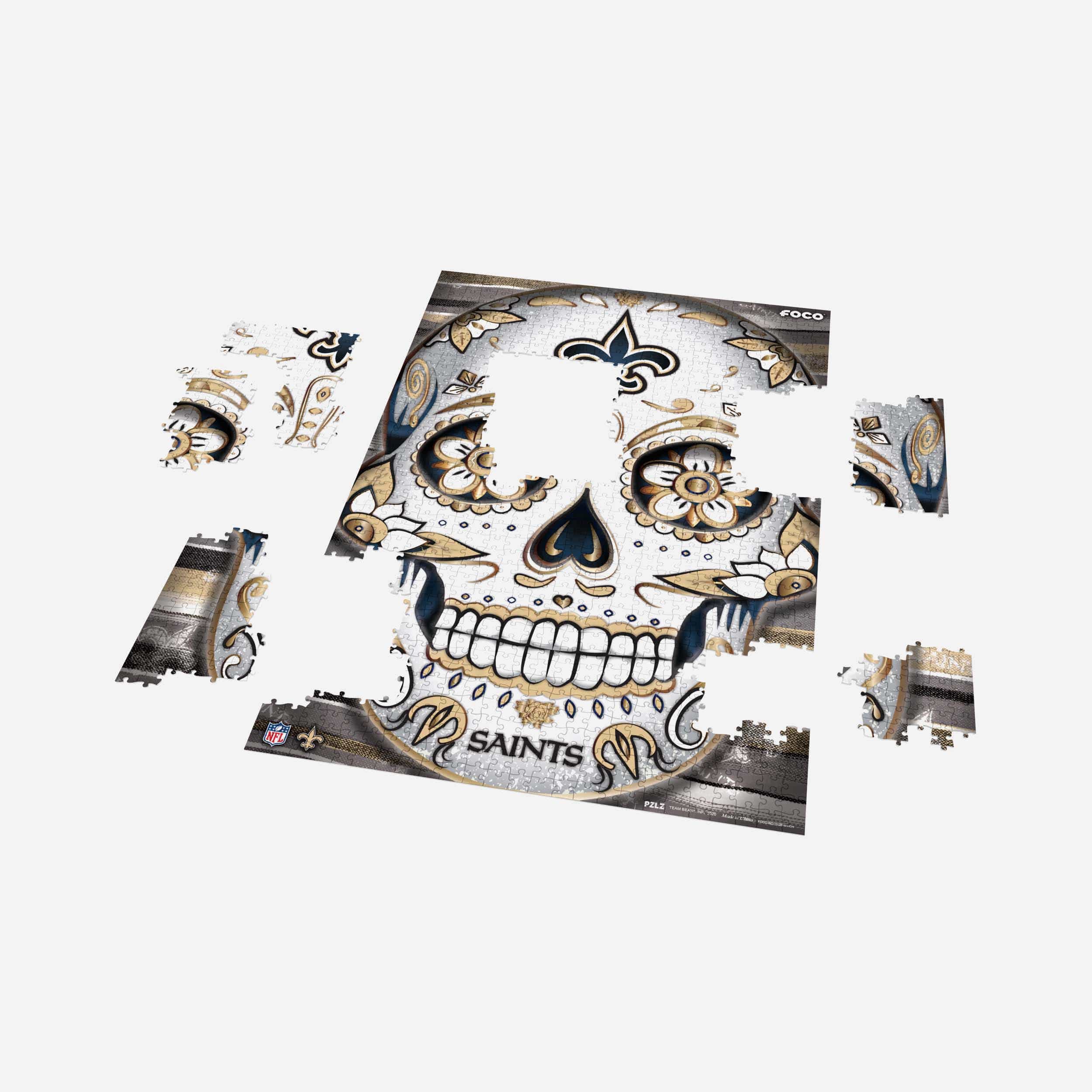 New Orleans Saints Sugar Skull 1000 Piece Jigsaw Puzzle PZLZ 3 New Orleans Saints Sugar Skull 1000 Piece Jigsaw Puzzle PZLZ