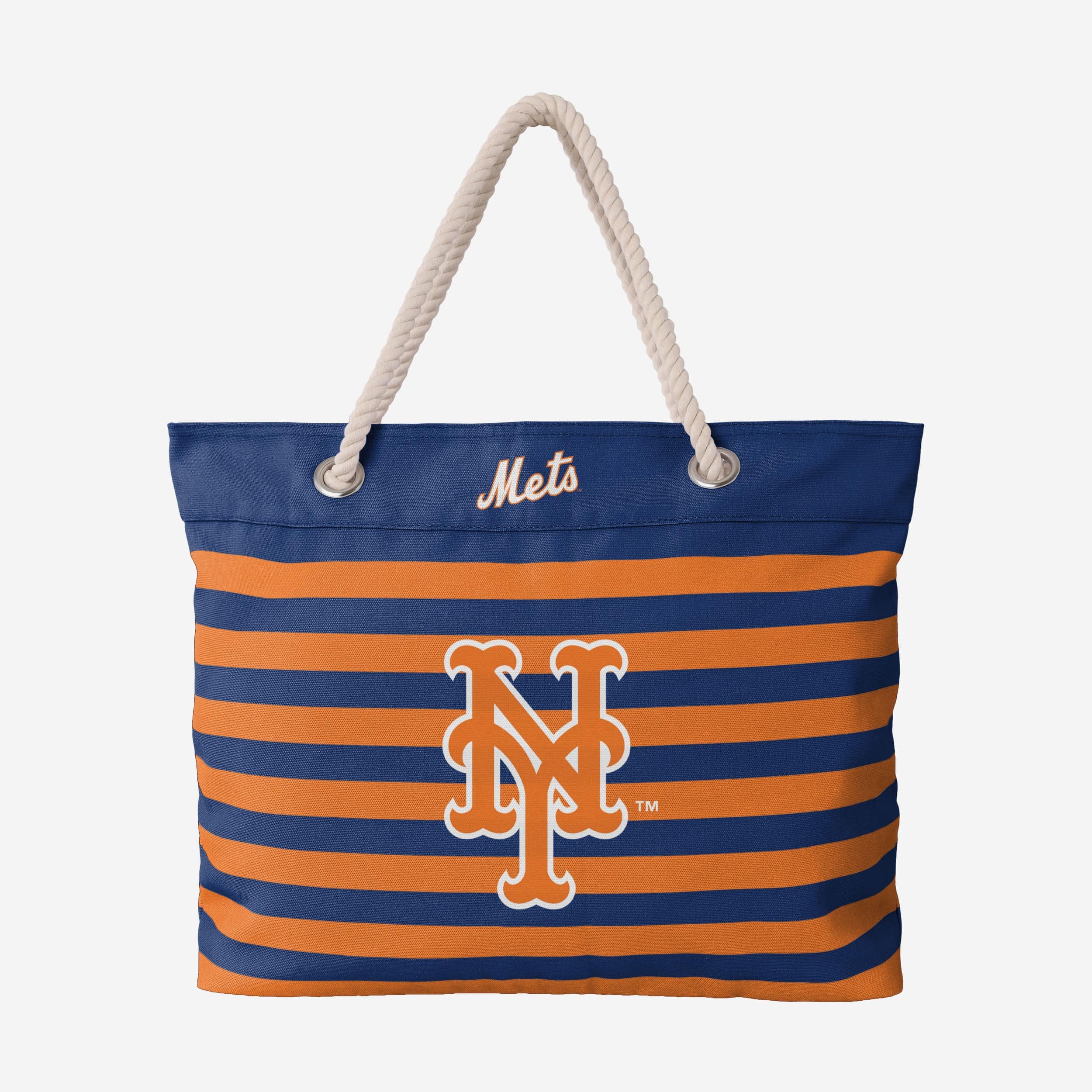 New York Mets Nautical Stripe Tote Bag 1 New York Mets Nautical Stripe Tote Bag
