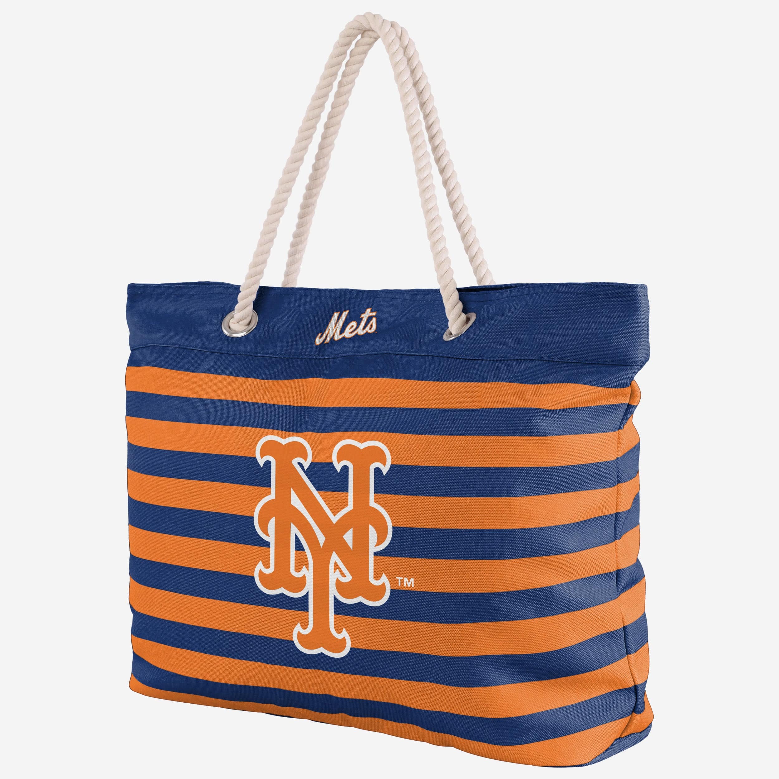 New York Mets Nautical Stripe Tote Bag 2 New York Mets Nautical Stripe Tote Bag