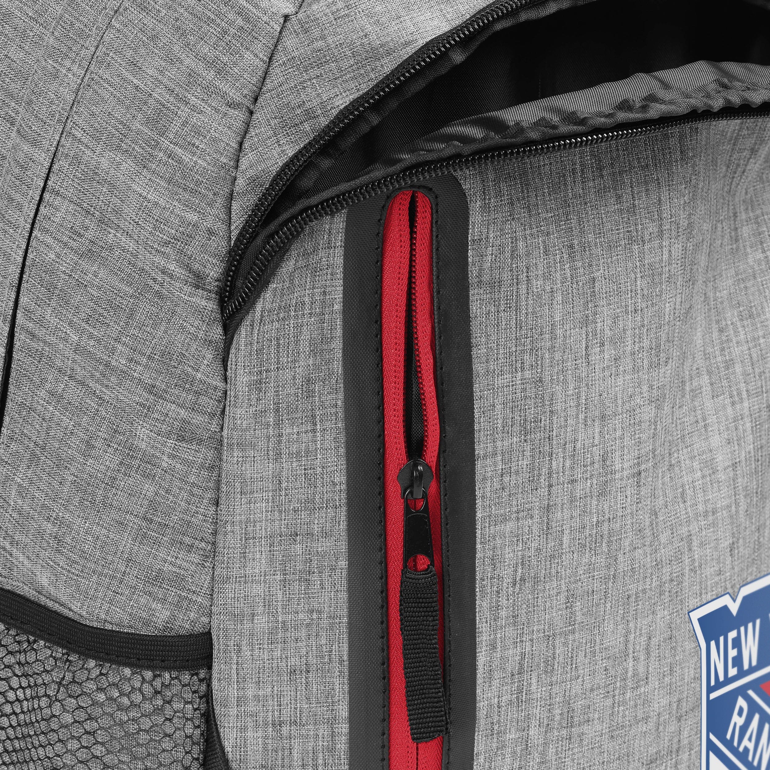 New York Rangers Heather Grey Bold Color Backpack 6 New York Rangers Heather Grey Bold Color Backpack