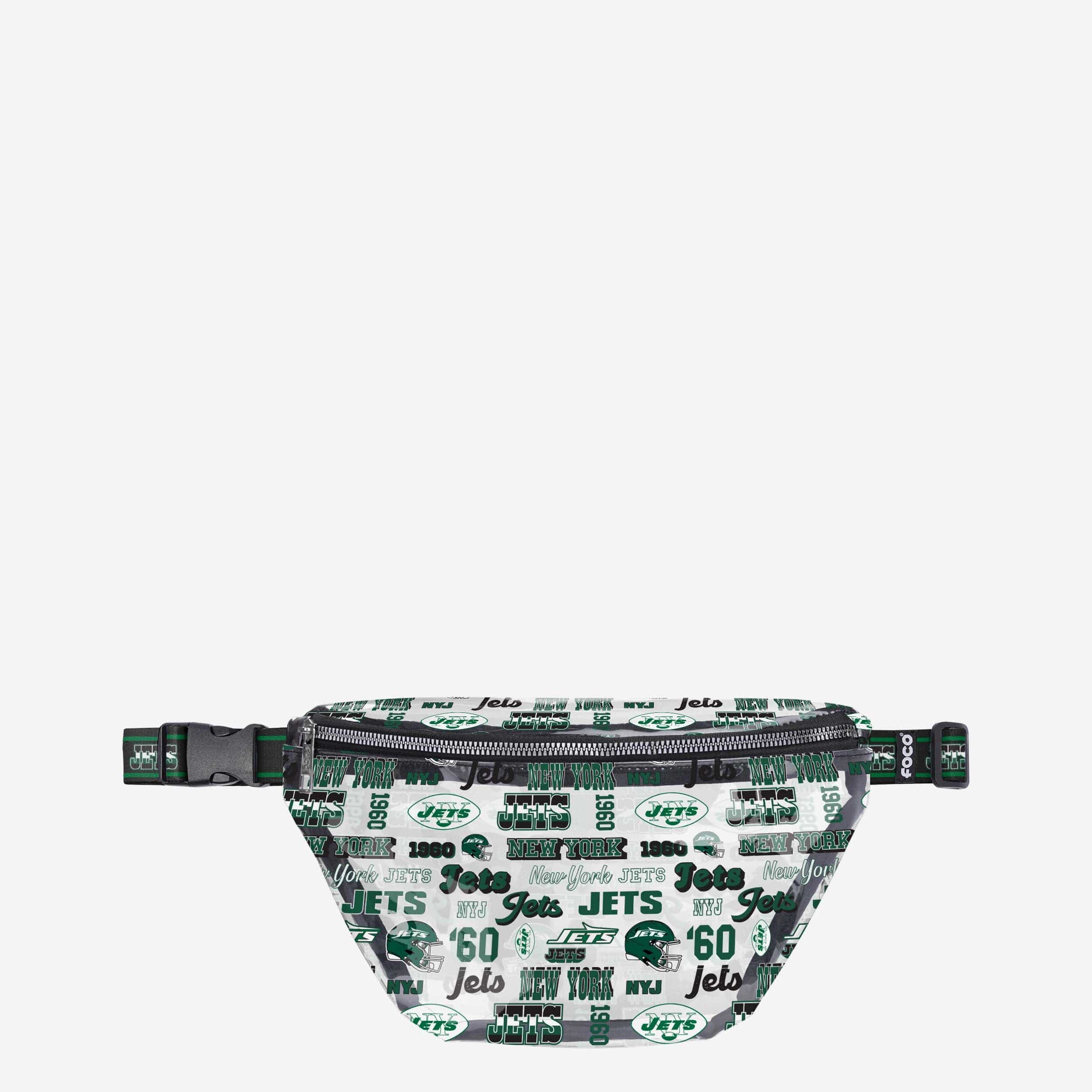 New York Jets Repeat Retro Print Clear Fanny Pack
