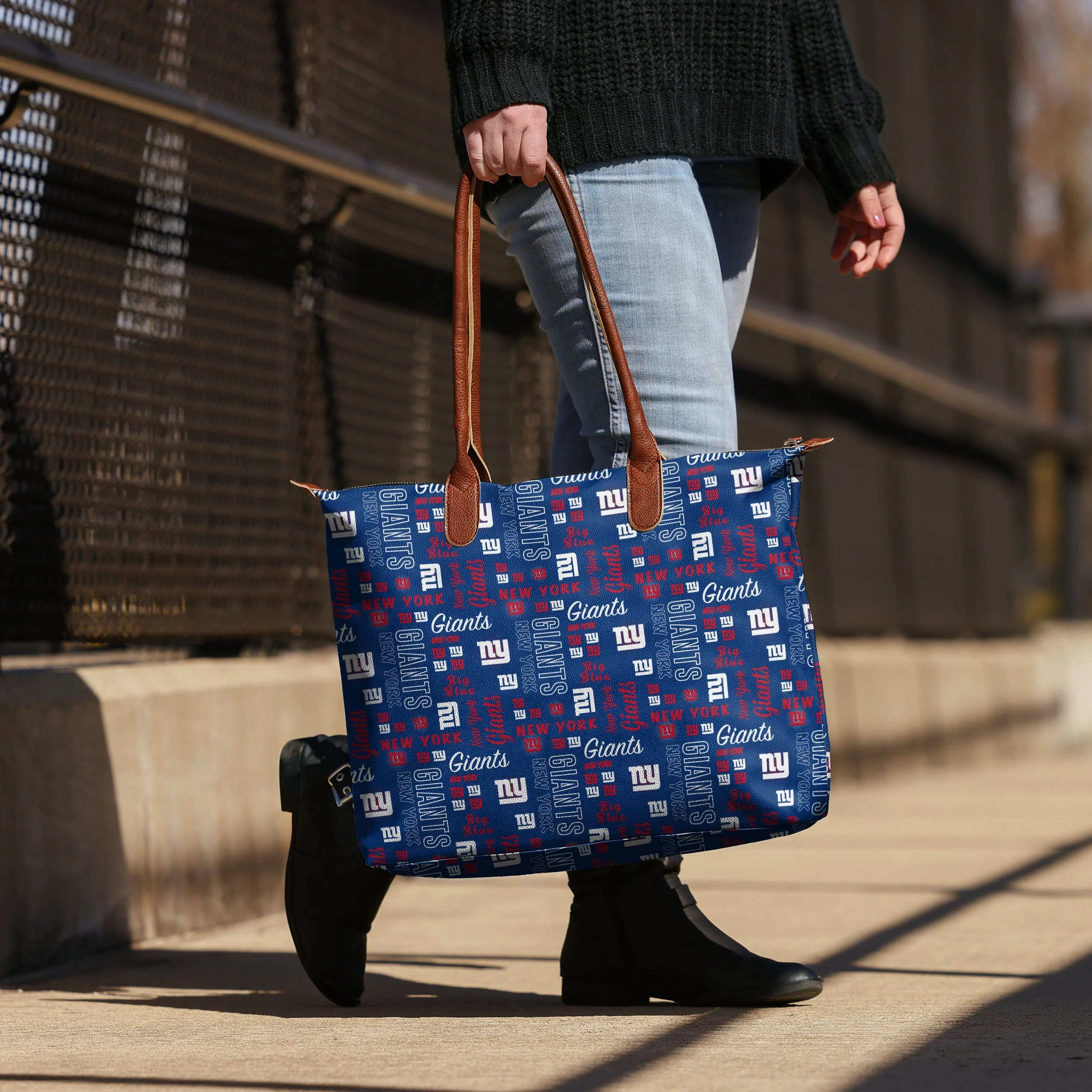 New York Giants Spirited Style Printed Collection Tote Bag 3 New York Giants Spirited Style Printed Collection Tote Bag
