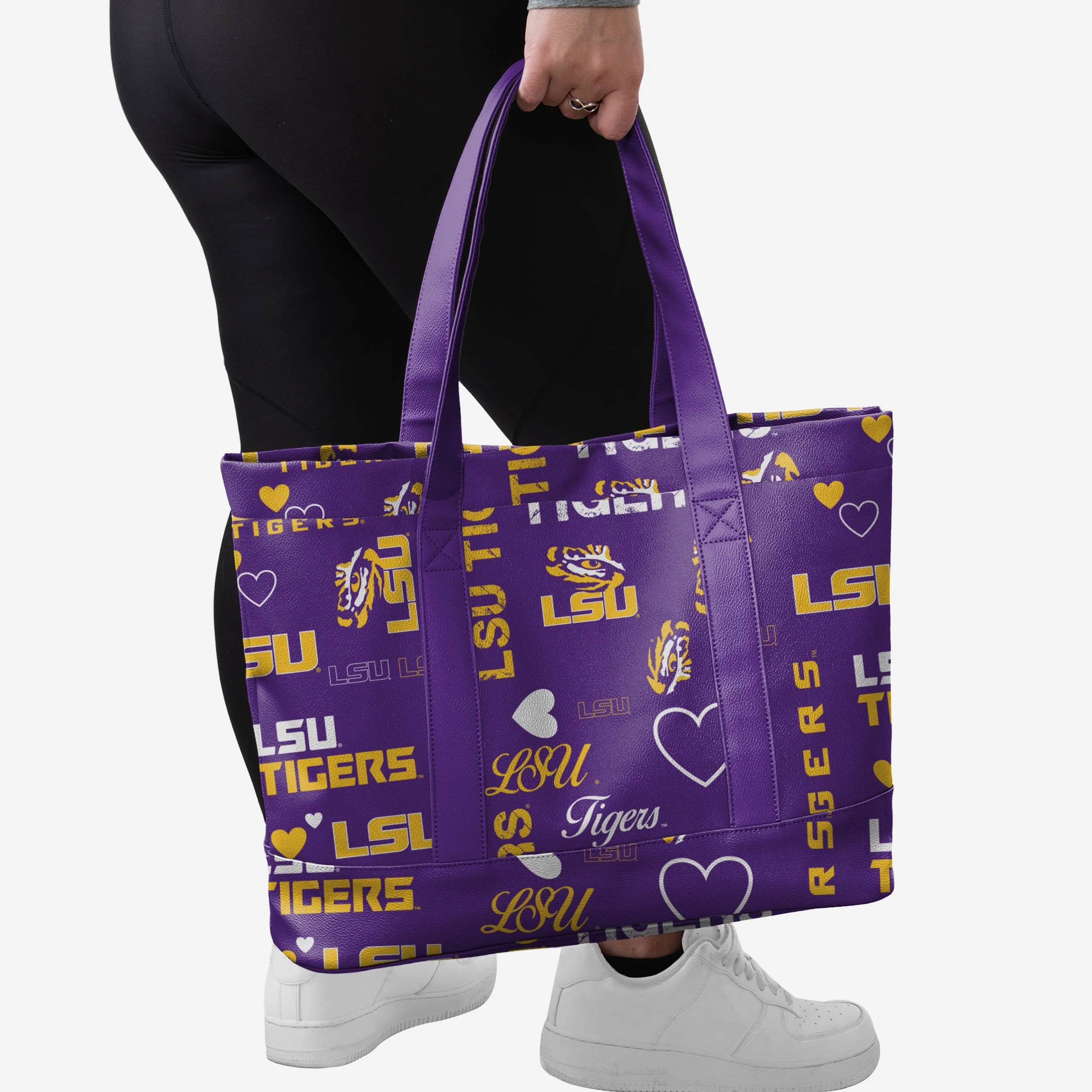 LSU Tigers Logo Love Tote Bag 2 LSU Tigers Logo Love Tote Bag