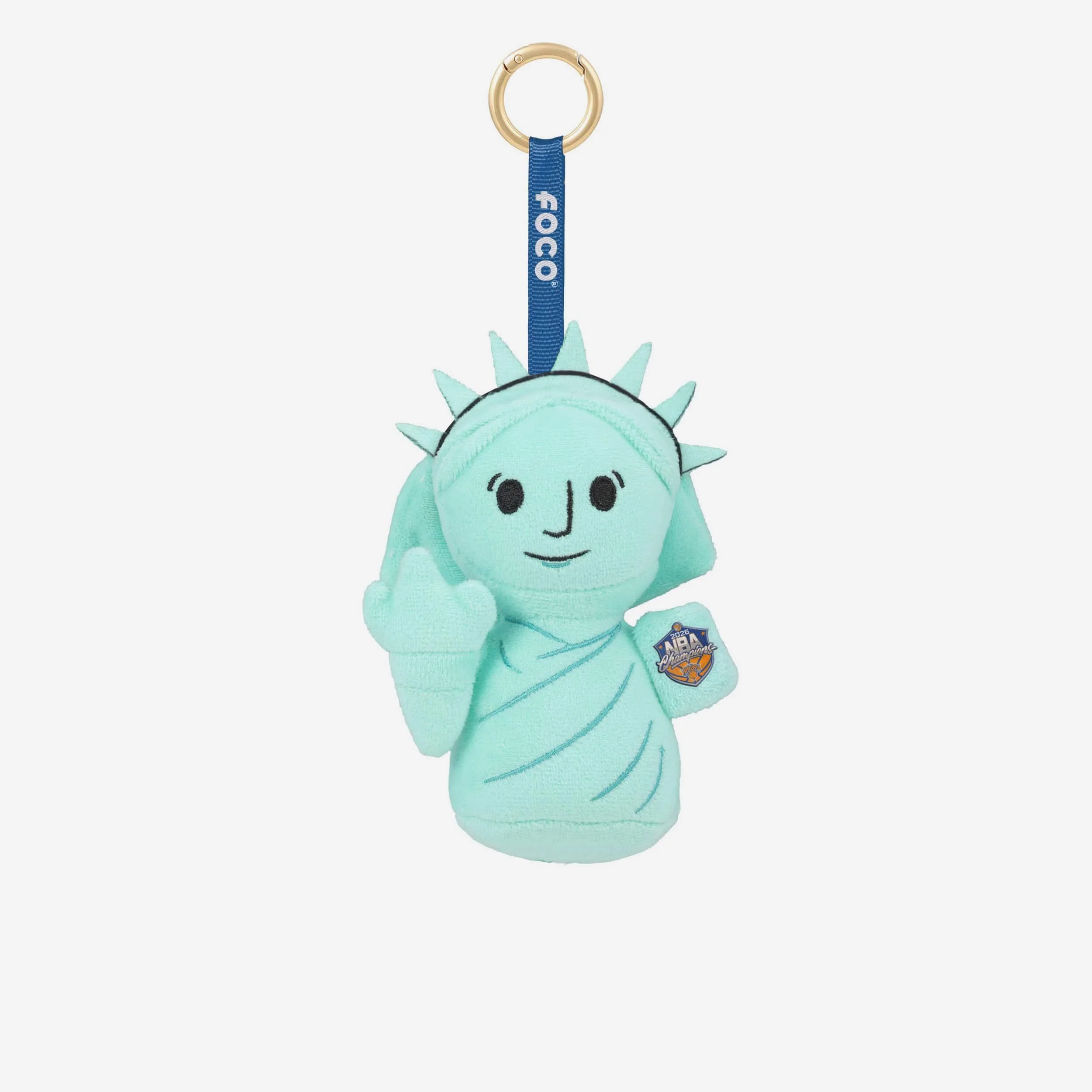 New York Knicks 2026 NBA Champions Statue Of Liberty Bag Charm Keychain