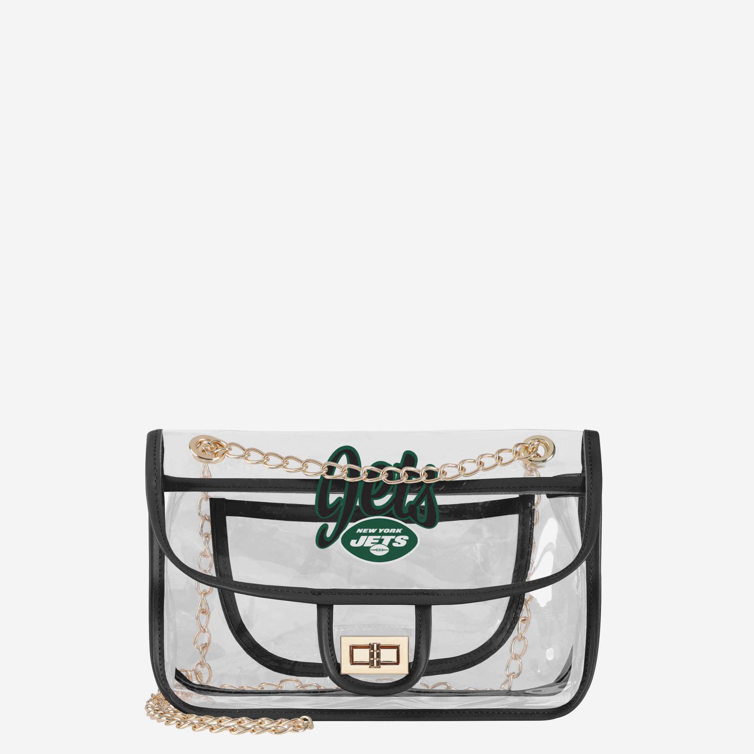 New York Jets Clear Crossbody Chain Bag 1 New York Jets Clear Crossbody Chain Bag