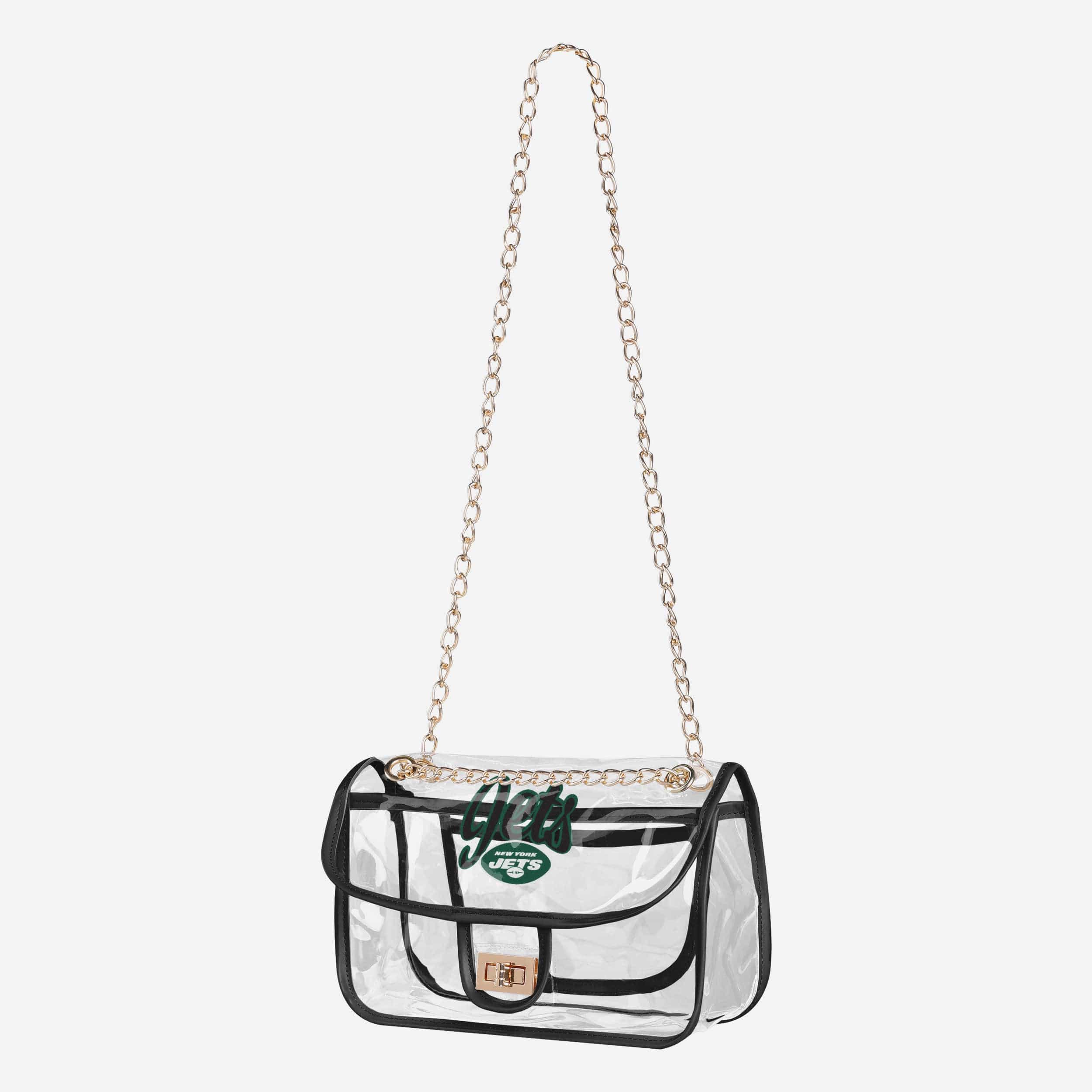 New York Jets Clear Crossbody Chain Bag 2 New York Jets Clear Crossbody Chain Bag