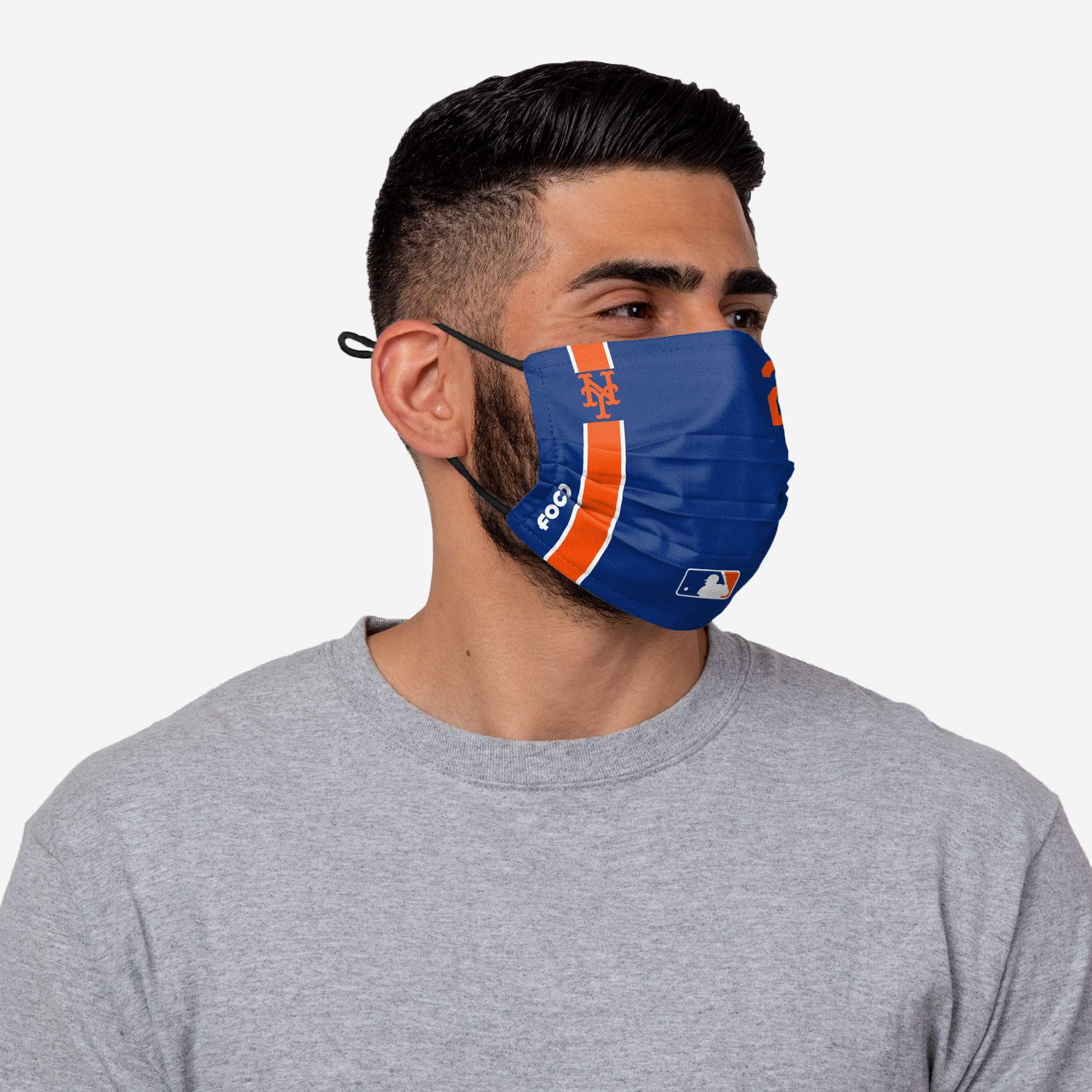 Pete Alonso New York Mets On-Field Adjustable Blue & Orange Face Cover 2 Pete Alonso New York Mets On-Field Adjustable Blue & Orange Face Cover
