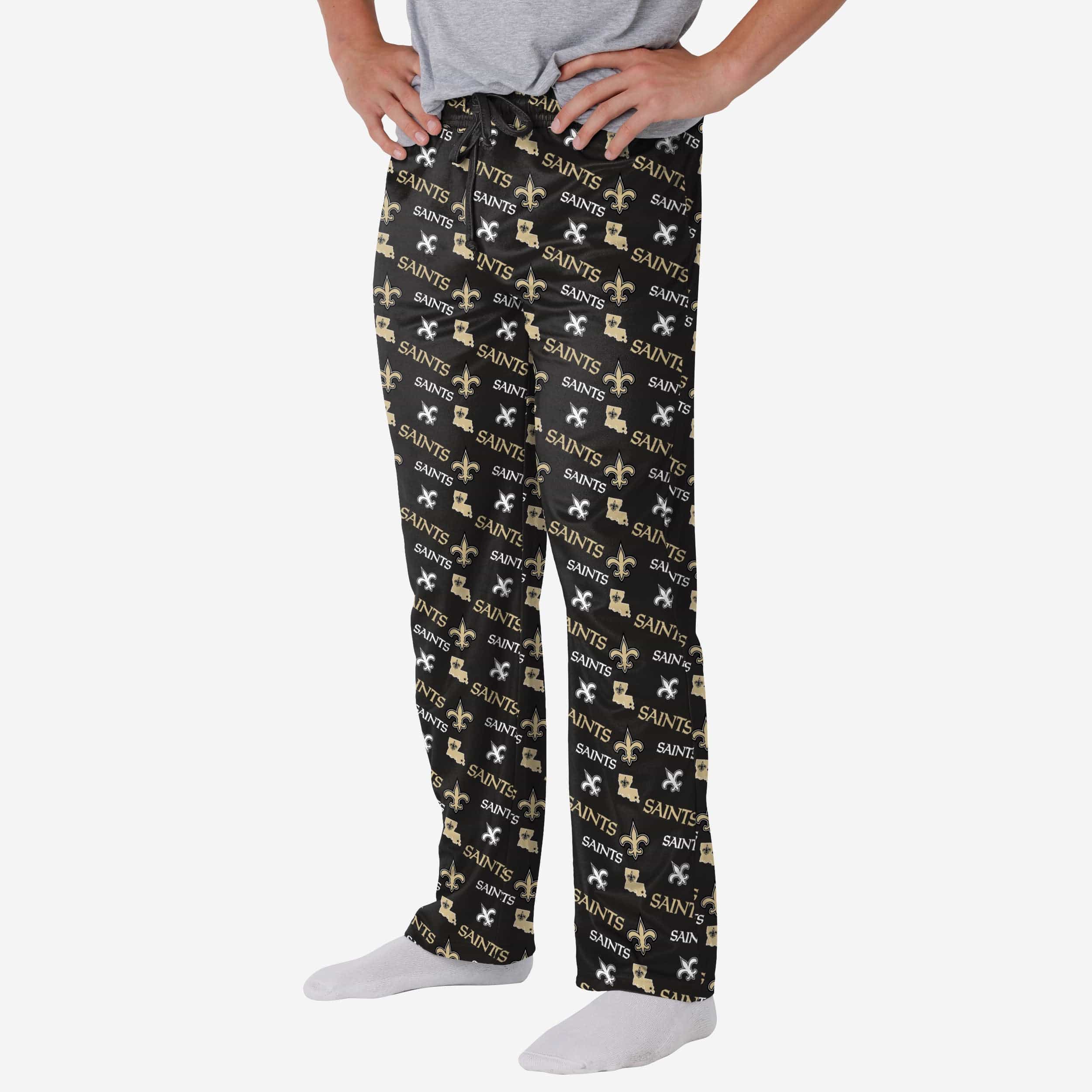 New Orleans Saints Repeat Print Lounge Pants 1 New Orleans Saints Repeat Print Lounge Pants