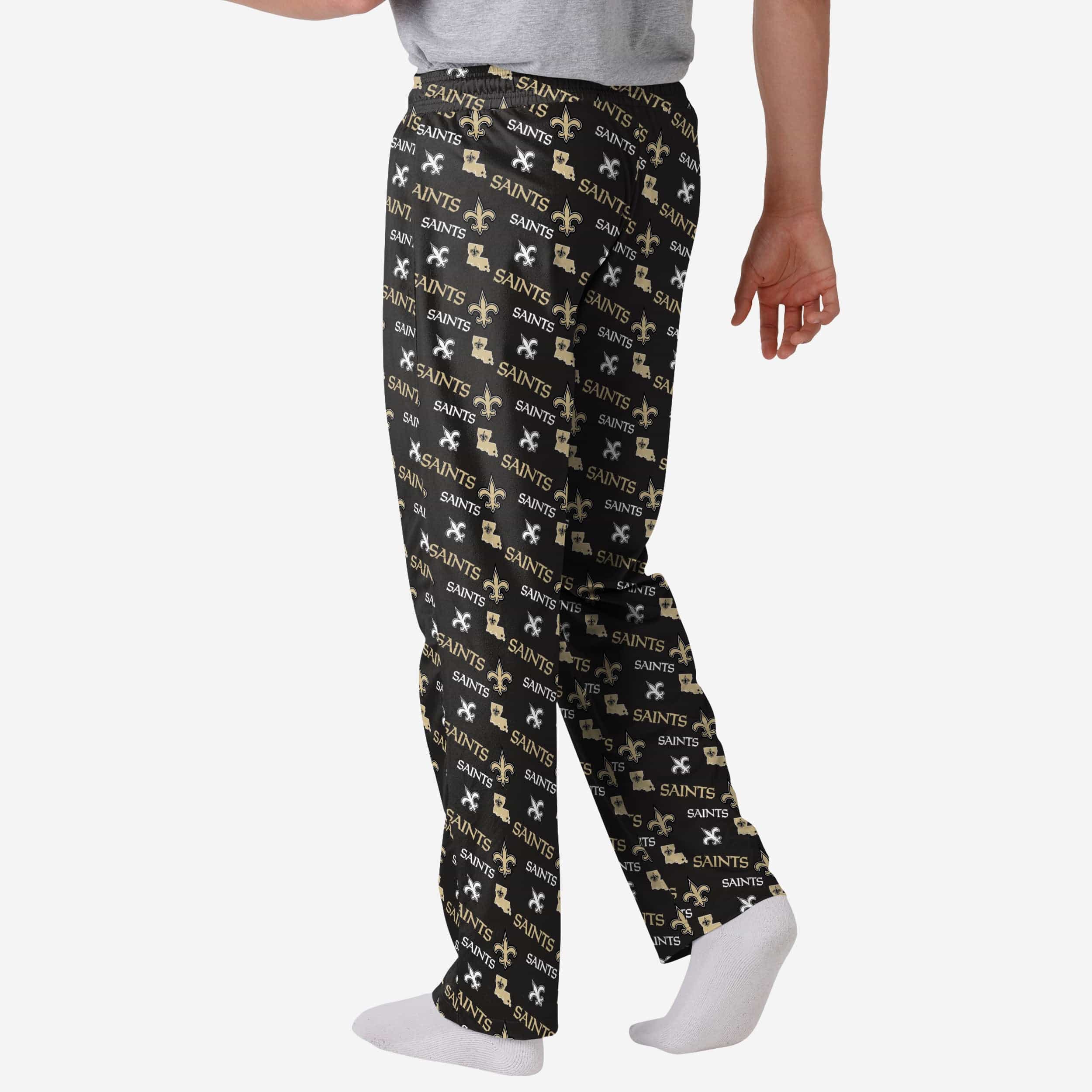 New Orleans Saints Repeat Print Lounge Pants 2 New Orleans Saints Repeat Print Lounge Pants
