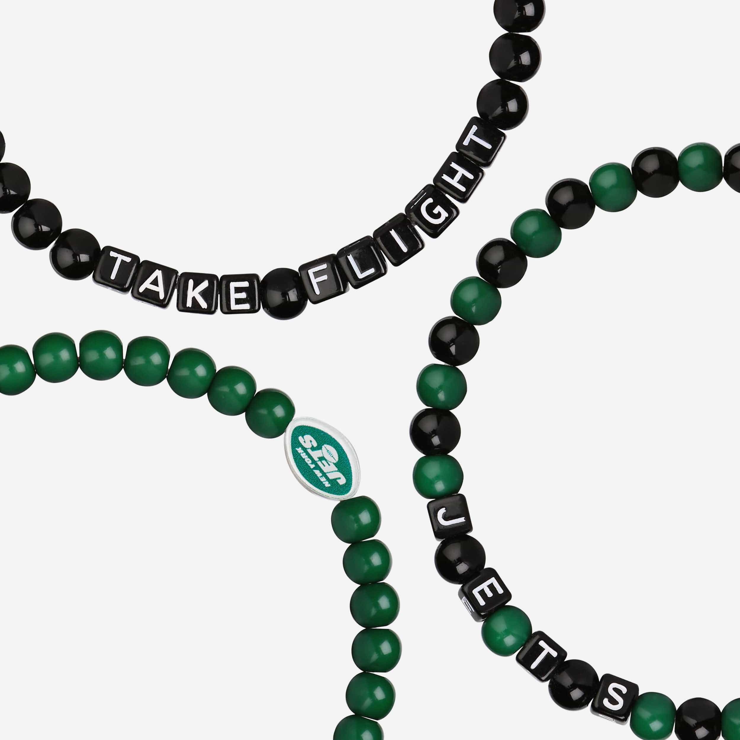 New York Jets 3 Pack Beaded Friendship Bracelet 2 New York Jets 3 Pack Beaded Friendship Bracelet