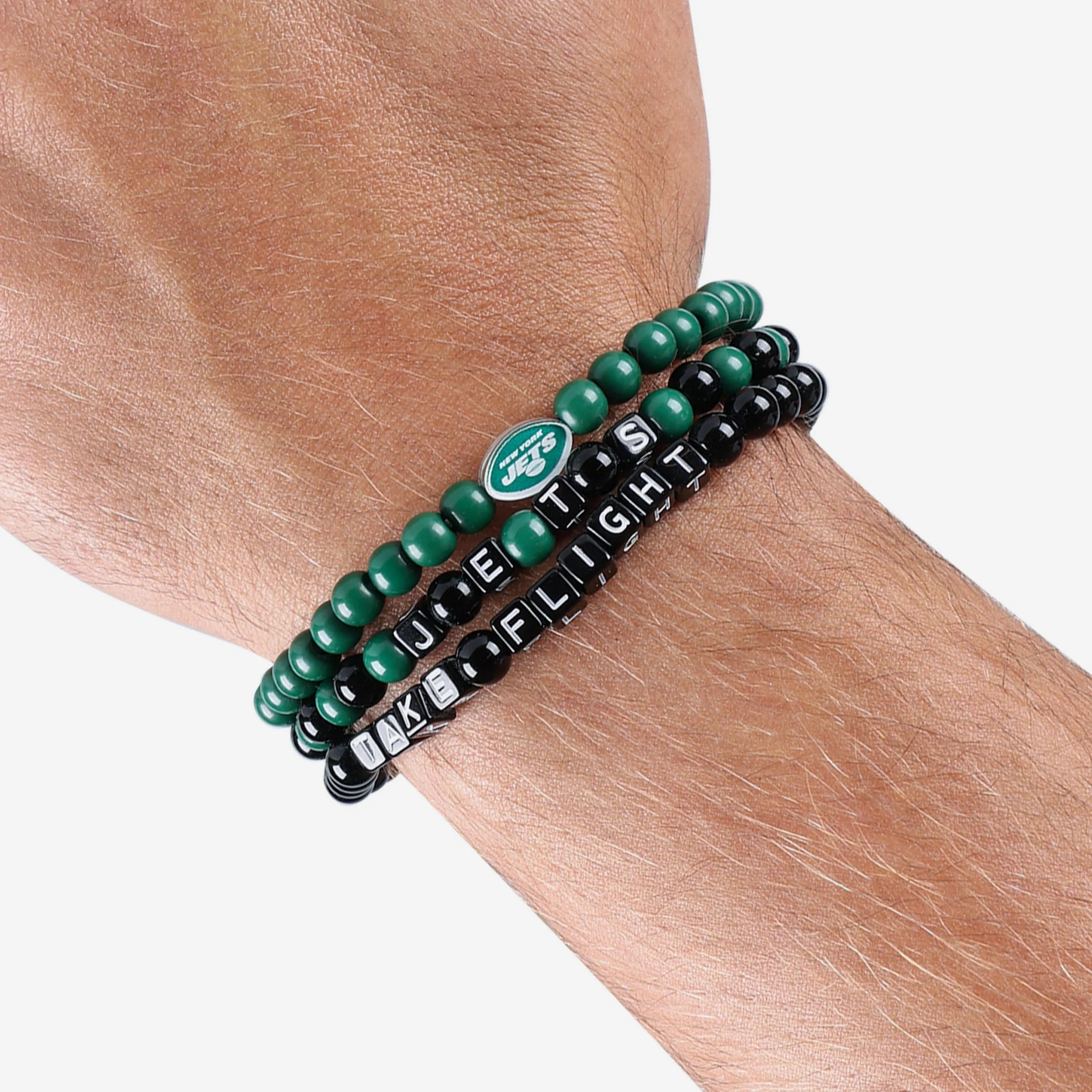 New York Jets 3 Pack Beaded Friendship Bracelet 4 New York Jets 3 Pack Beaded Friendship Bracelet