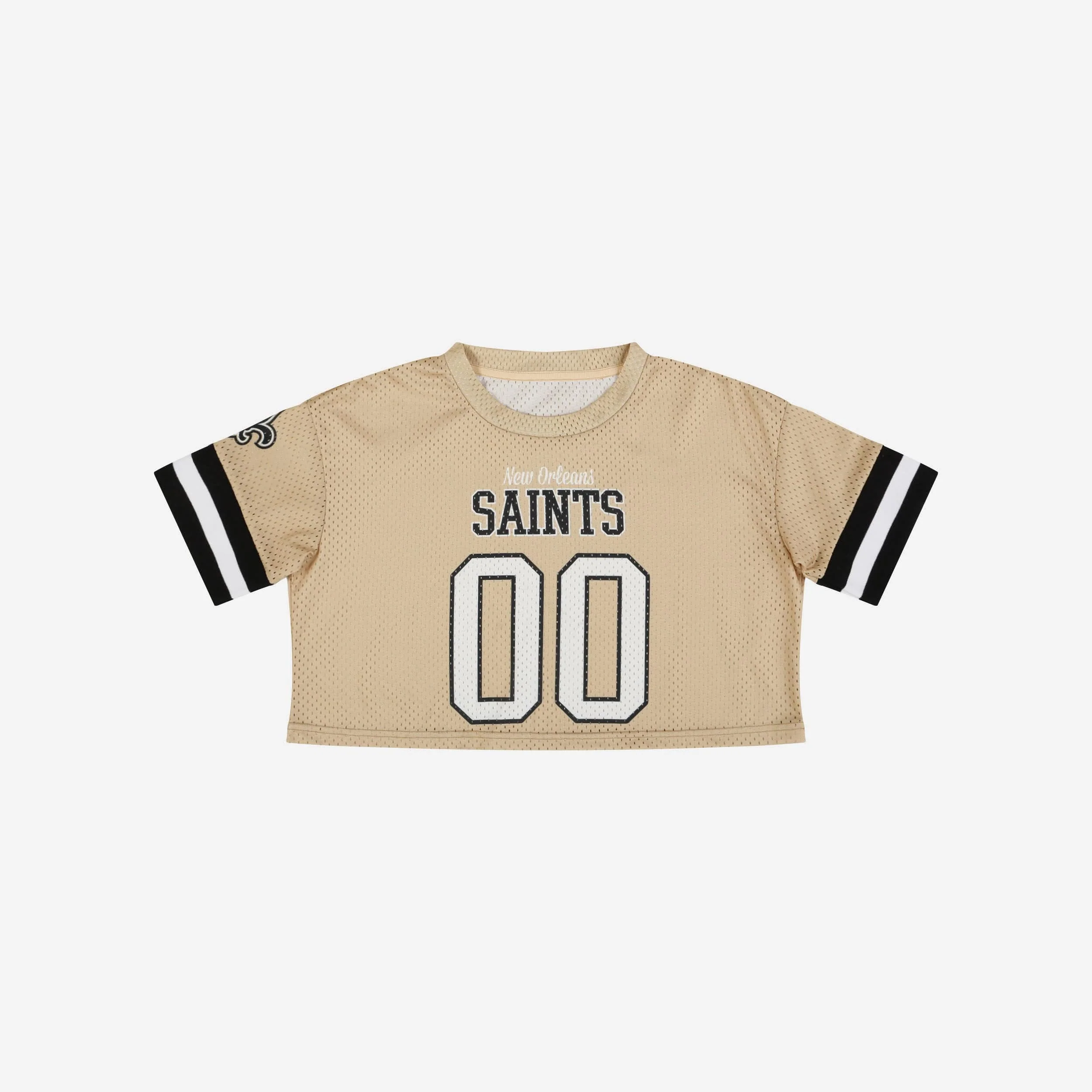 New Orleans Saints Womens Gameday Mesh Crop Top 3 New Orleans Saints Womens Gameday Mesh Crop Top