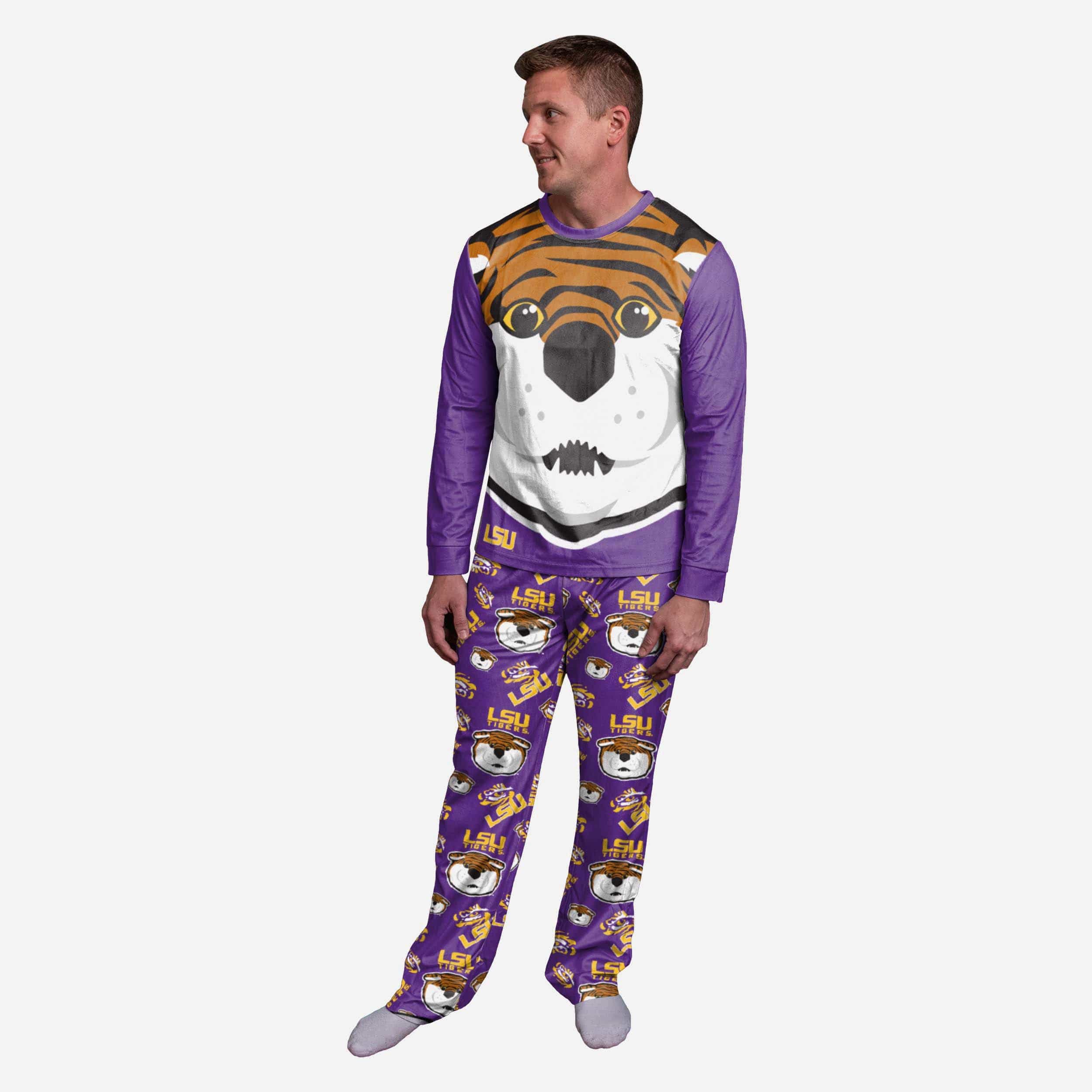 Mike the Tiger LSU Tigers Mascot Pajamas 1 Mike the Tiger LSU Tigers Mascot Pajamas