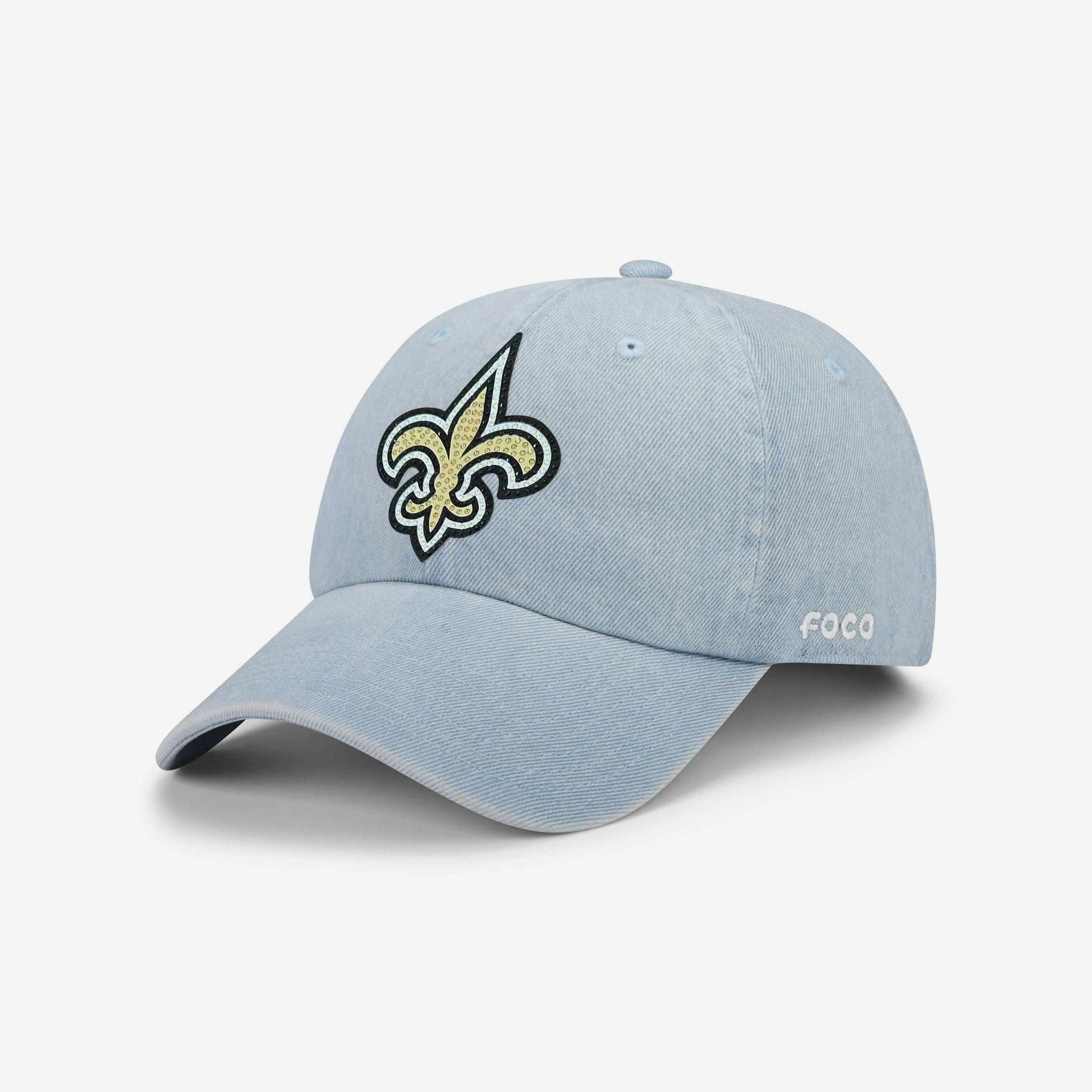 New Orleans Saints Rhinestone Logo Denim Casual Cap