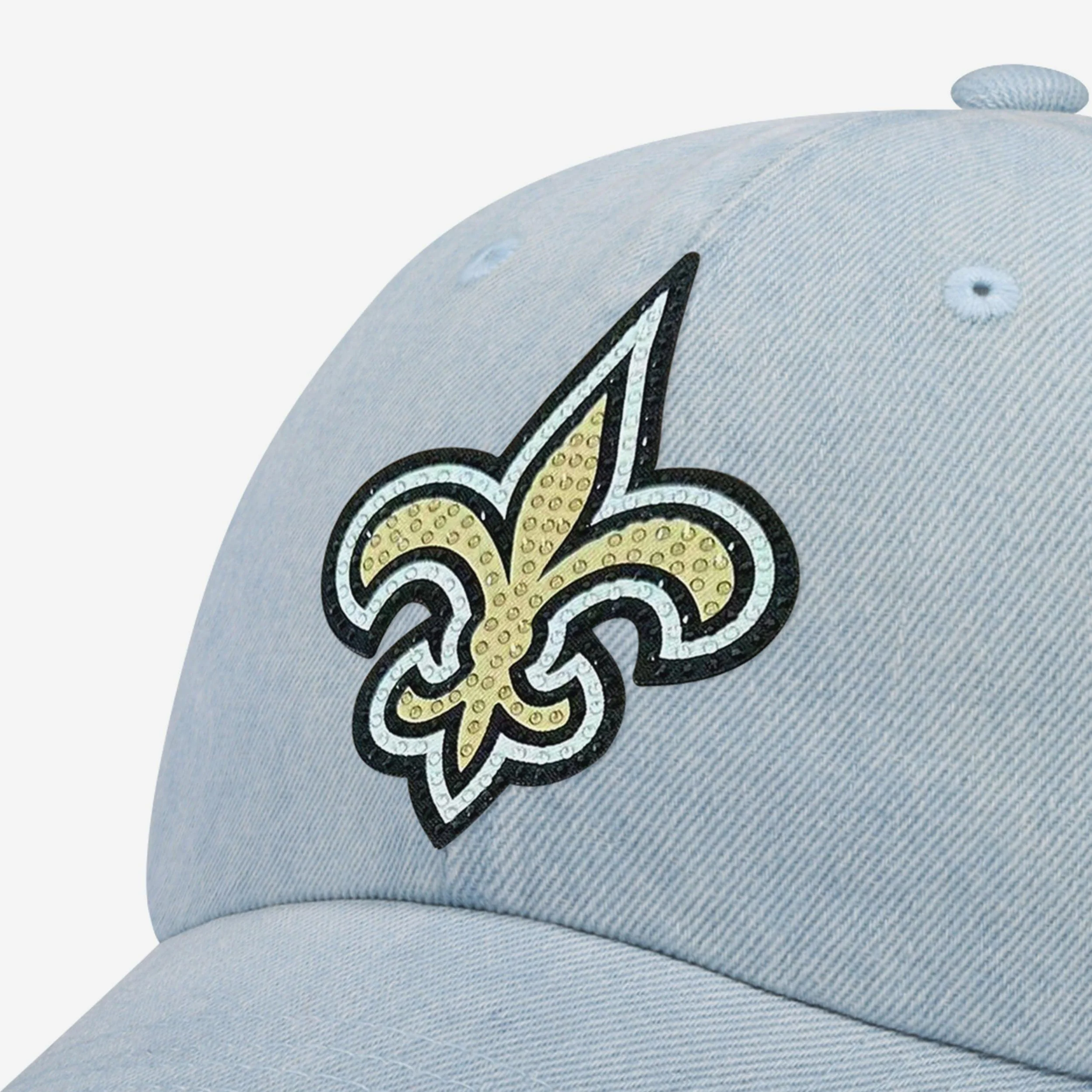 New Orleans Saints Rhinestone Logo Denim Casual Cap 2 New Orleans Saints Rhinestone Logo Denim Casual Cap