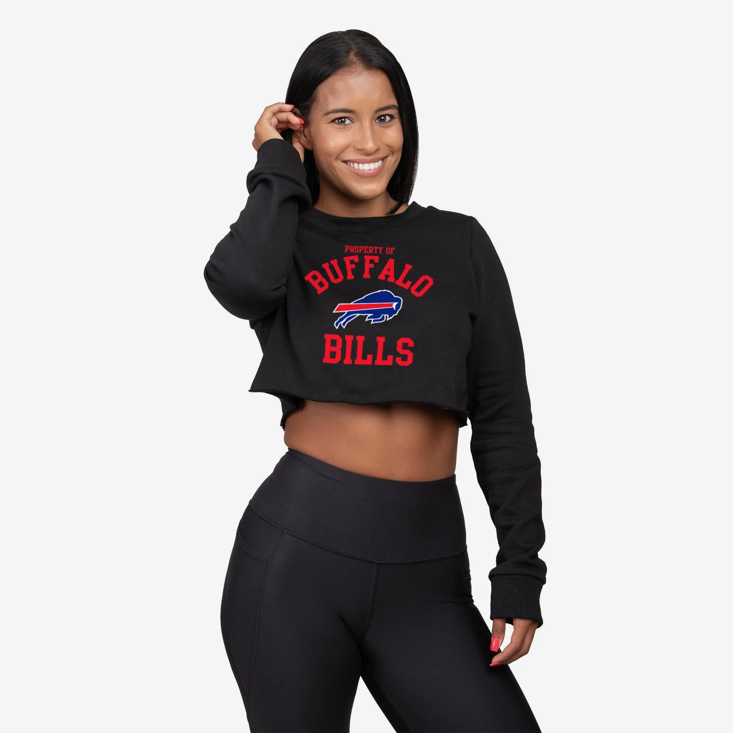 Buffalo Bills Womens Cropped Team Crewneck 1 Buffalo Bills Womens Cropped Team Crewneck