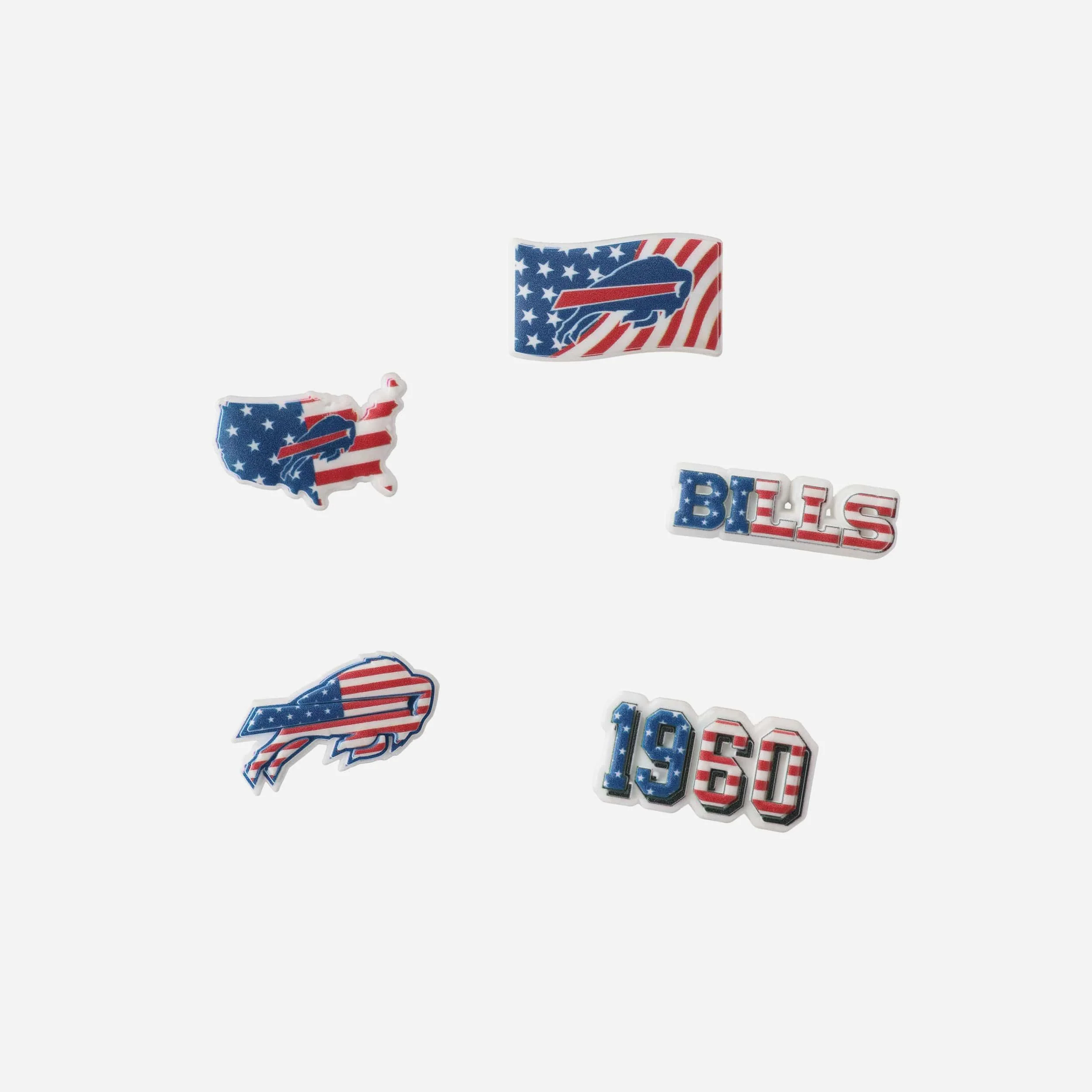 Buffalo Bills Americana 5 Pack Team Clog Charms