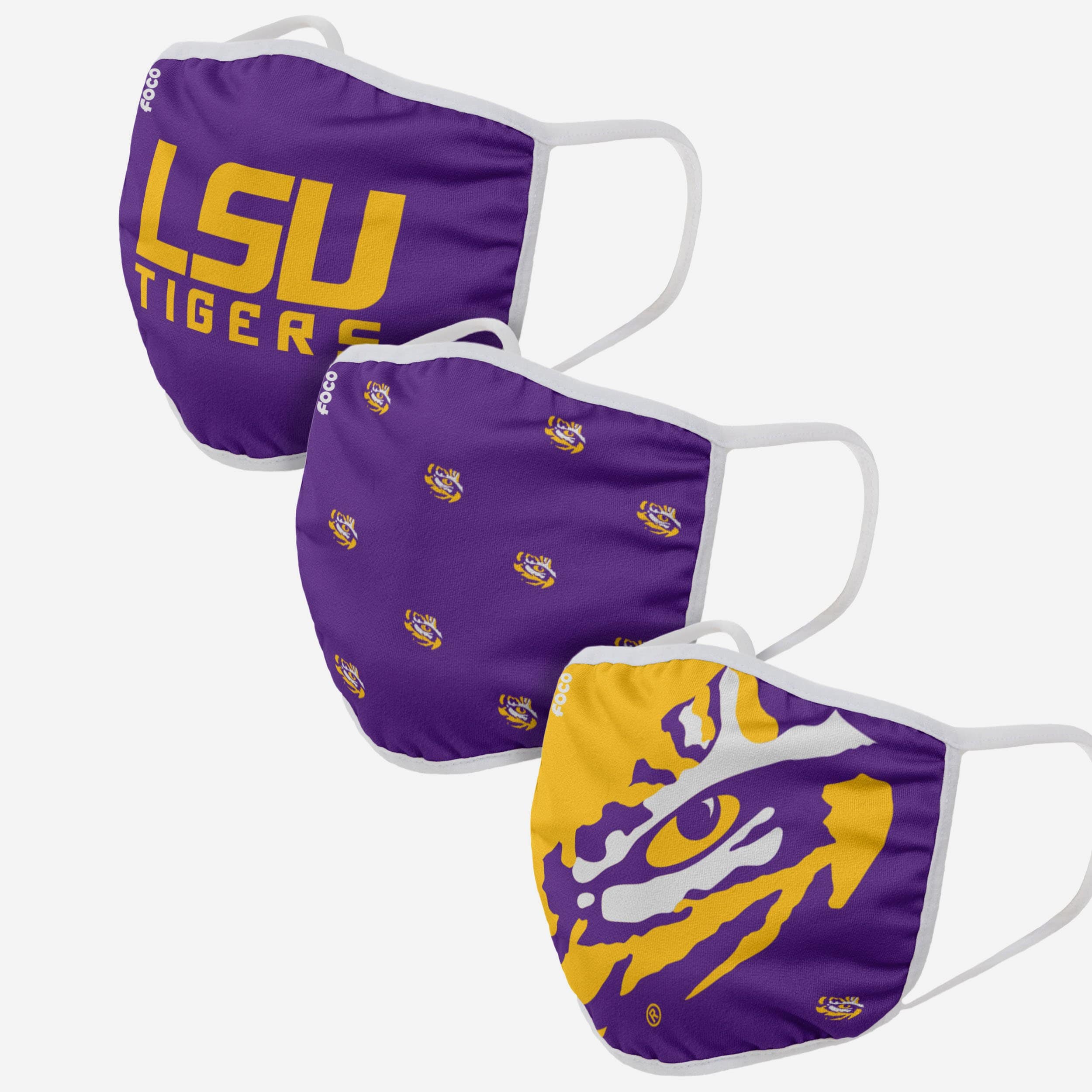 LSU Tigers 3 Pack Face Cover